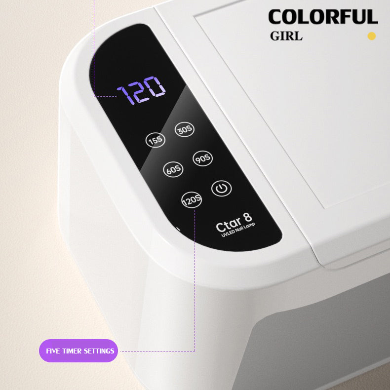 ✨พร้อมส่ง✨CTAR 8 180W เครื่องอบเล็บเจล Led ของแท้ SUNUV เครื่องอบเล็บ+แขนรองรับ 2-in-1 อุปกรณ์ทำเล็บ