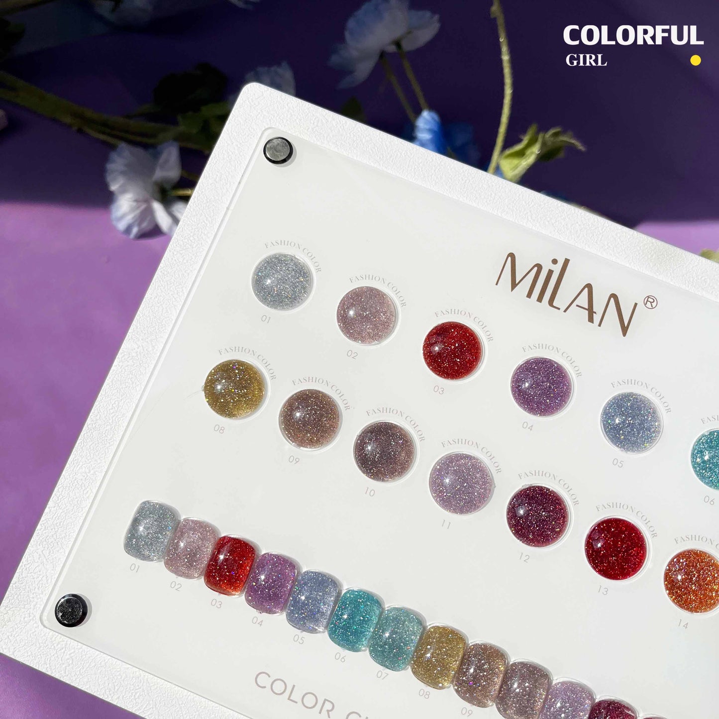 【พร้อมส่ง】MILAN 15สี สีเจล สีเจลแฟลช15สี สีเจลแฟลช แถม ชาร์ทสี