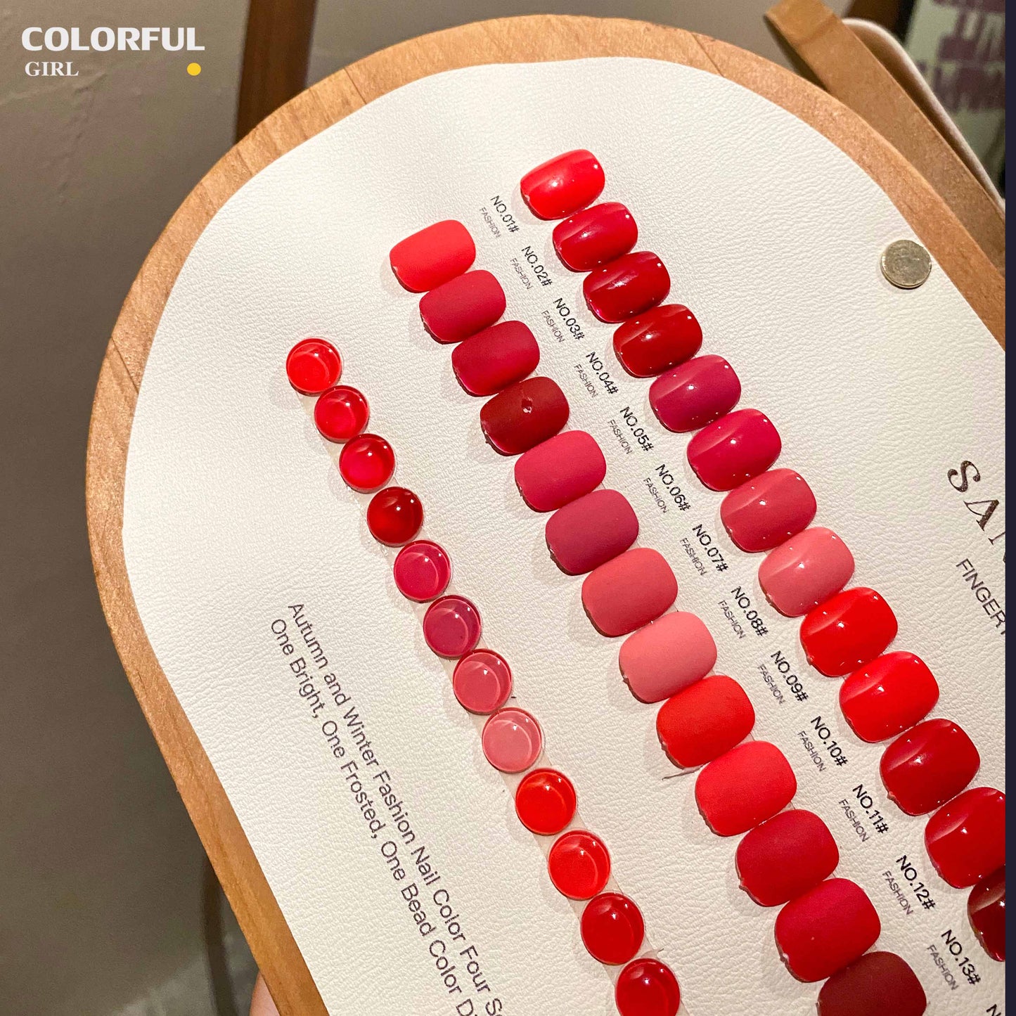 【พร้อมส่ง】20สี ชุดเซ็ตโทนสีแดง สีเจลสีพื้น SANMO สี ( SANMO) สีเจล 20สี แถม ชาร์ทสี