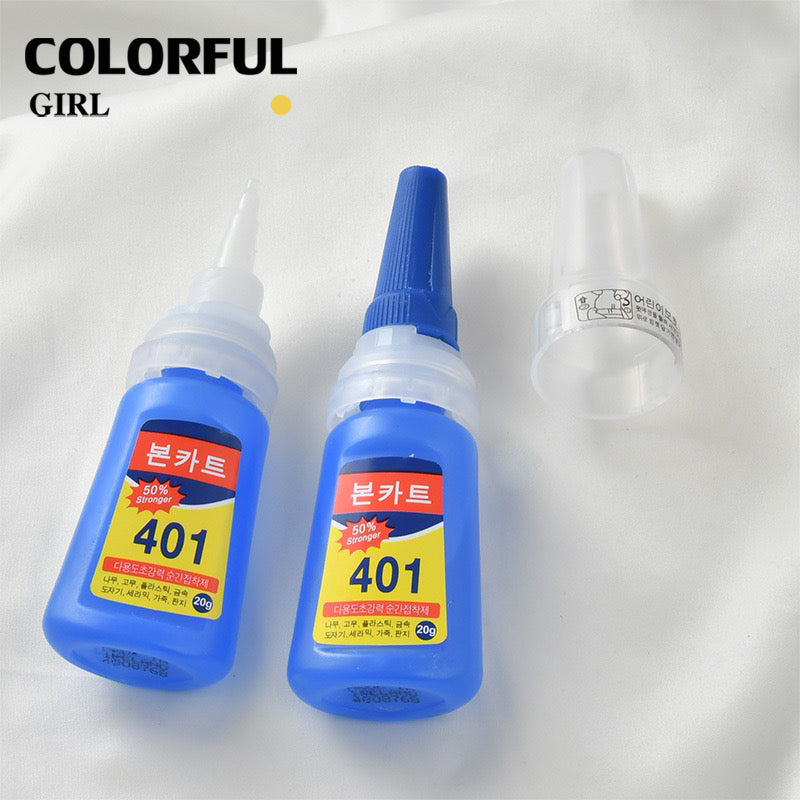 พร้อมส่งกาวติดเล็บปลอม 401 เนื้อเจลน้ํา (ไม่ต้องอบ) อุปกรณ์ทําเล็บ กาวติดอะไหล่เล็บ อุปกรณ์ทำเล็บ ติดเล็บปลอม กาวน้ำ401 20g/12g
