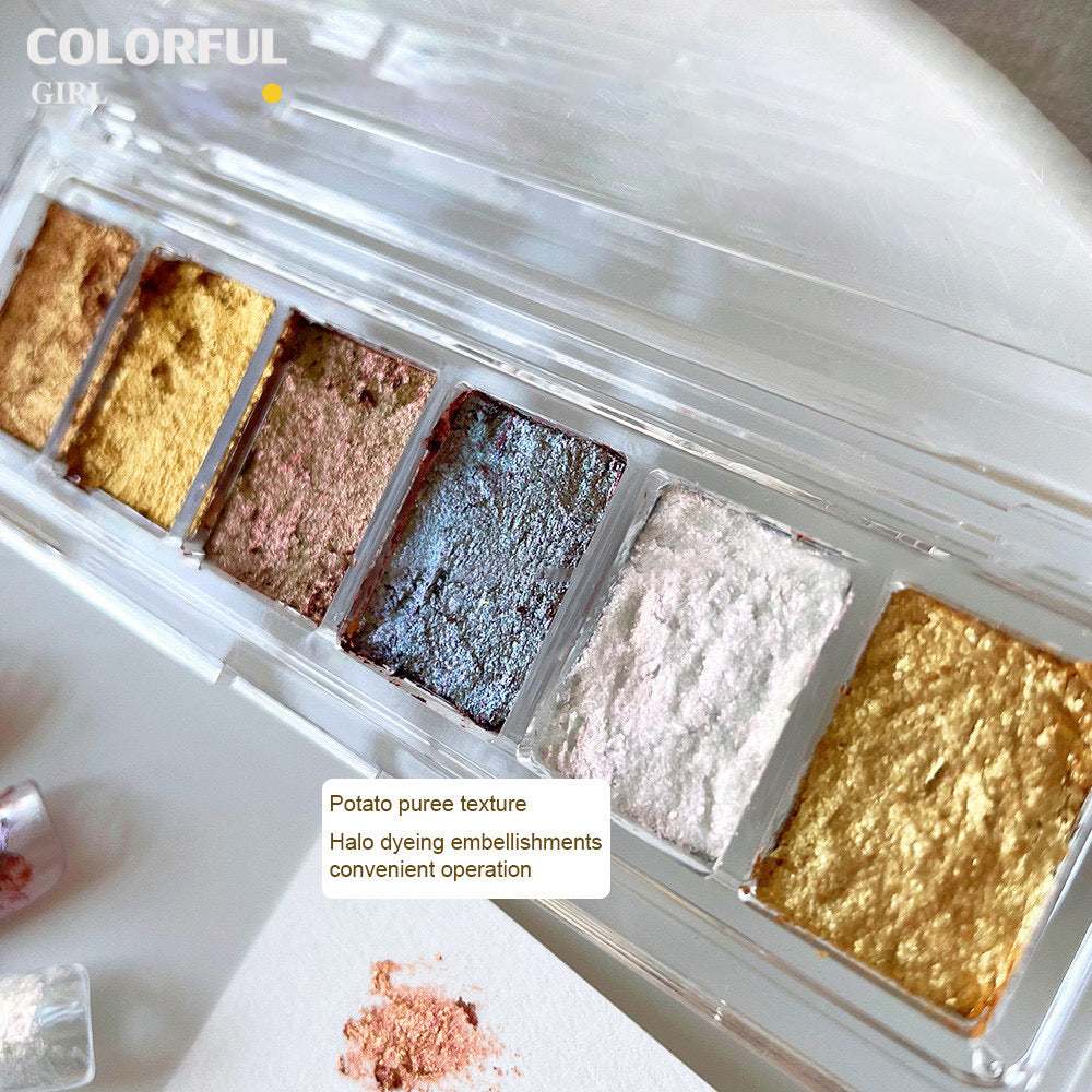 พาเลตตกแต่งเล็บเนื้อมูซ มูส Bu ling Mud 1 พาเลตมี 6 สี พาเลทออโรร่าเนื้อมูส เม็ดสีชัด นวัตกรรมใหม่สำหรับตกแต่งเล็บ