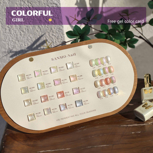【พร้อมส่ง】16สี เจลชุดเซ็ตแสงเหนือ  SANMO สี ( SANMO) สีเจล16สี   แถม ชาร์ทสี