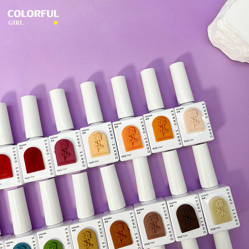 【พร้อมส่ง】SANMO สีเจลทาเล็บ 92สี ฟรีชุดชาร์จชาร์จ สีทาเล็บเจลแท้คุณภาพดี สีต่างๆ รวม