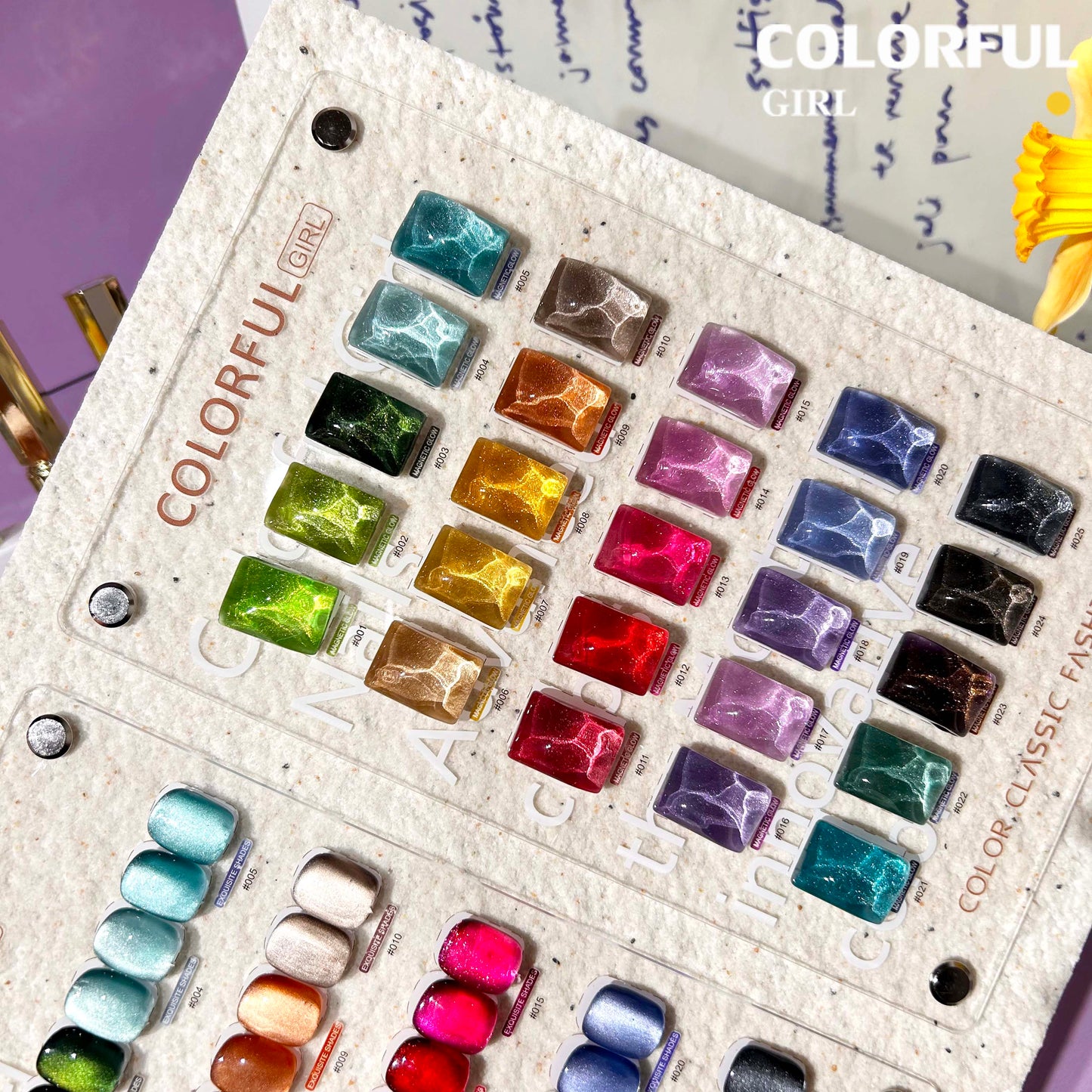 【พร้อมส่ง】🔥 เซตสุดคุ้ม COLORFUL GIRL 25สี    สีเจลแคทอายเนื้อซาติน+สีเจลแคทอาย  25สี    สีลูกแก้ว ฟรีชาร์ทสี Cat eye  25สี พร้อมส่ง พร้อมชาร์ตสีสุดพรีเมียม!