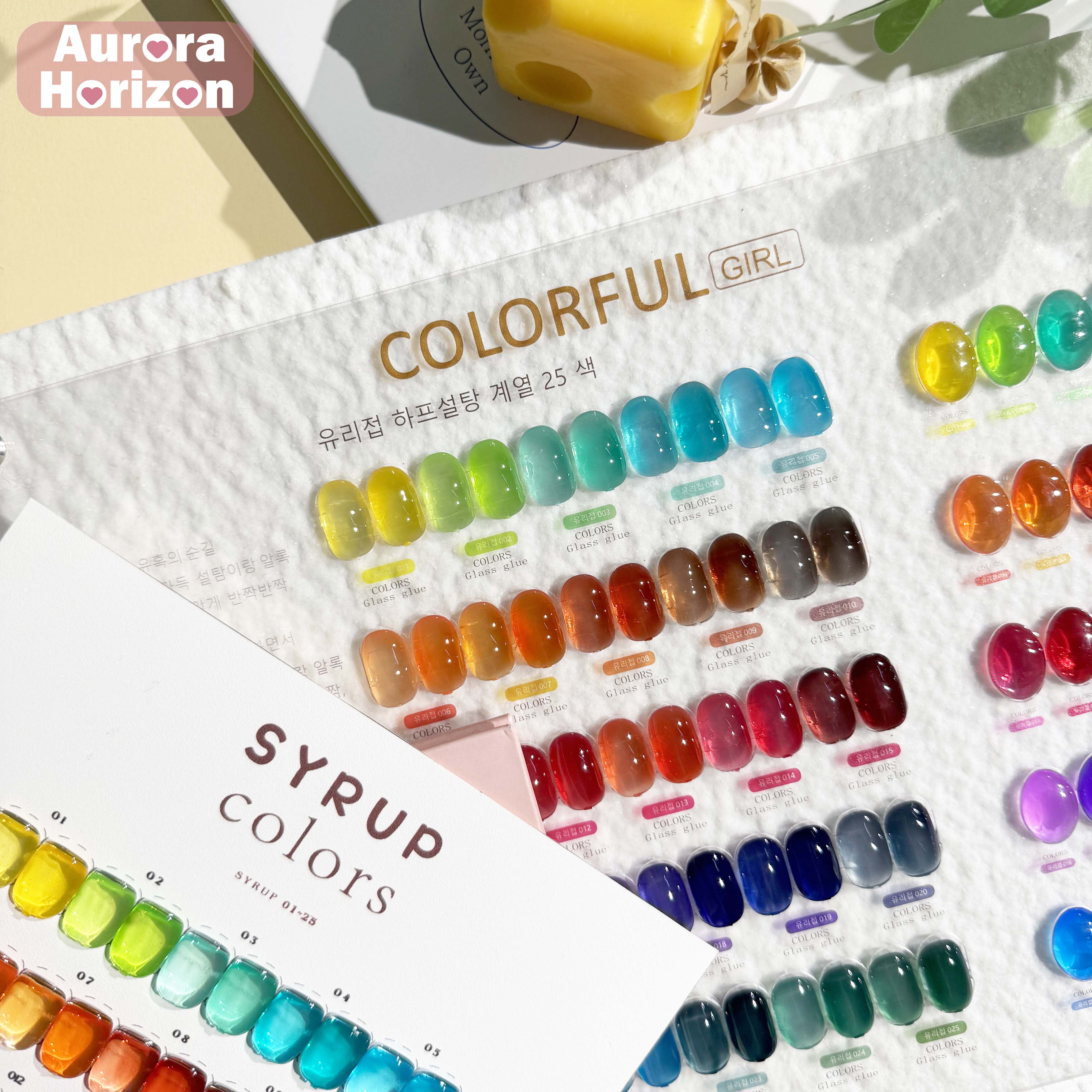 สีเจลไซรัป 25 สี COLORFUL GIRL สีลูกกวาด โทนสีสะอาด ดูสบายตา ฟรีชาร์ทสี