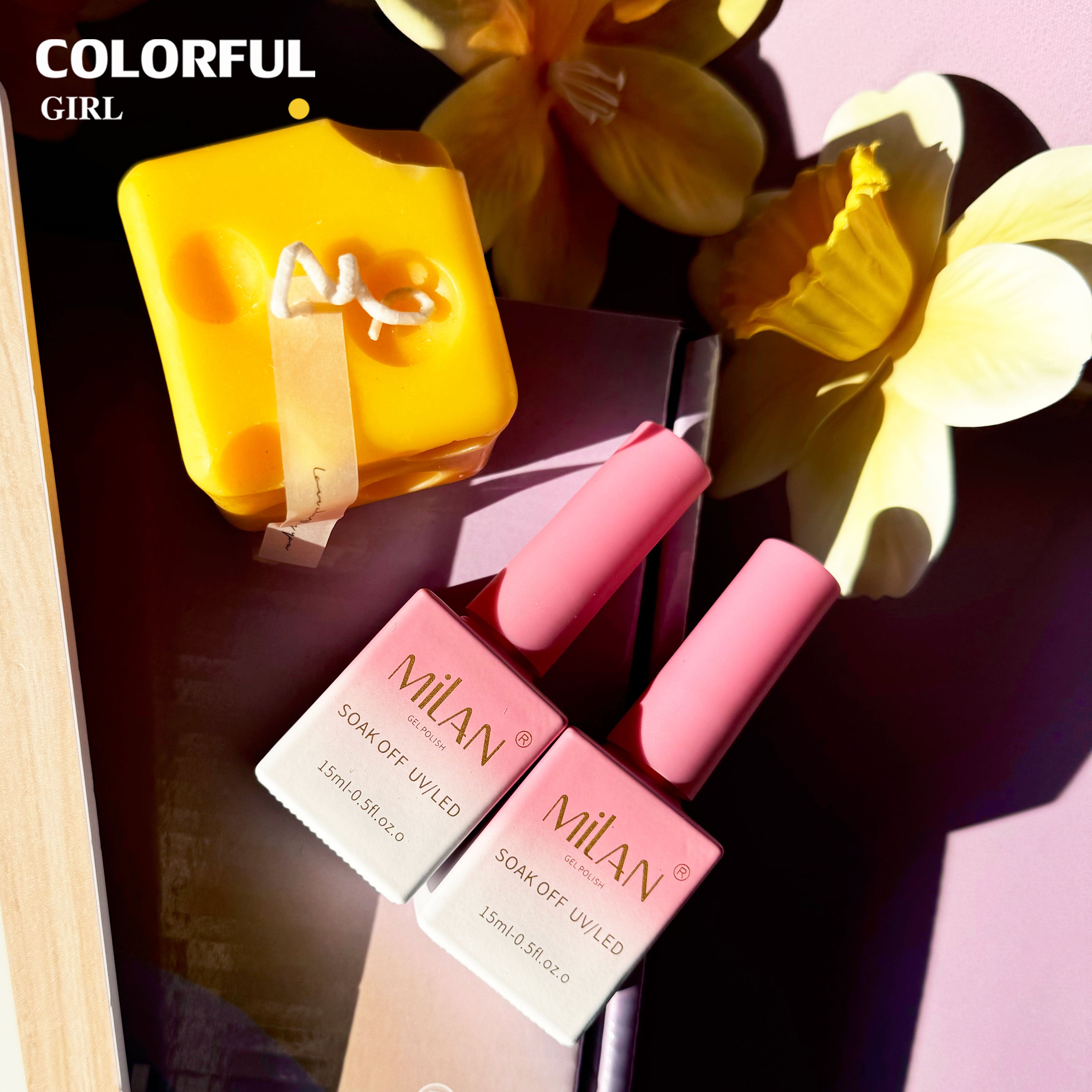 MILAN 12 สี สามคอลเลกชัน สีเจลไซรัป โทนชมพู Ice Peach แถมฟรีชาร์ทสี