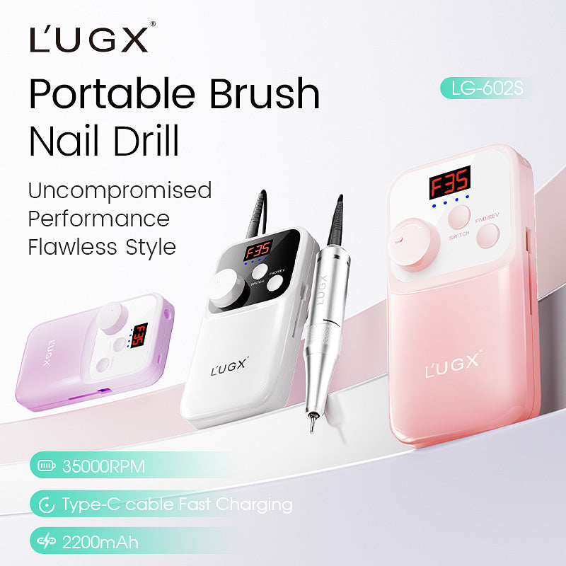 เครื่องเจียสำหรับเจียเล็บ LUGX LG-602S ขาว / ชมพู / ม่วง รอบหมุนสูงสุด 35000 รอบ 2200mAh