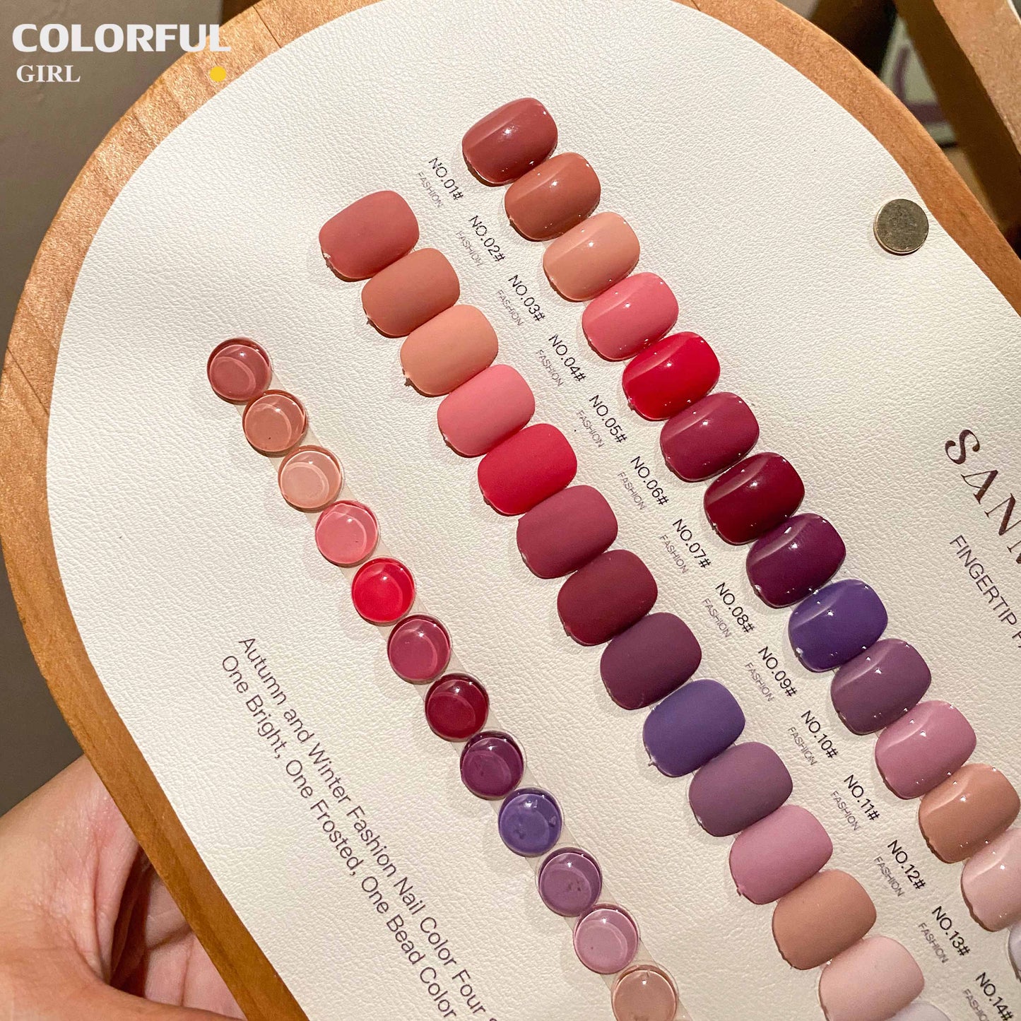 【พร้อมส่ง】20สี โทนสีม่วง / โทนสีน้ำตาล สีเจลสีพื้น SANMO สี ( SANMO) สีเจล 20สี แถม ชาร์ทสี