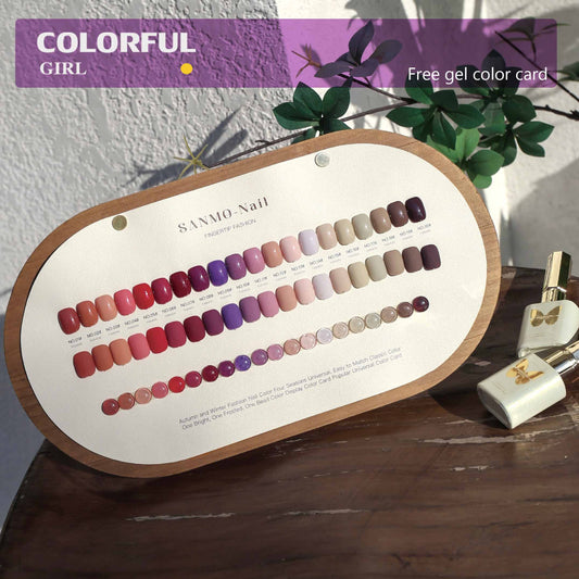 【พร้อมส่ง】20สี โทนสีม่วง / โทนสีน้ำตาล  สีเจลสีพื้น SANMO สี ( SANMO) สีเจล 20สี   แถม ชาร์ทสี