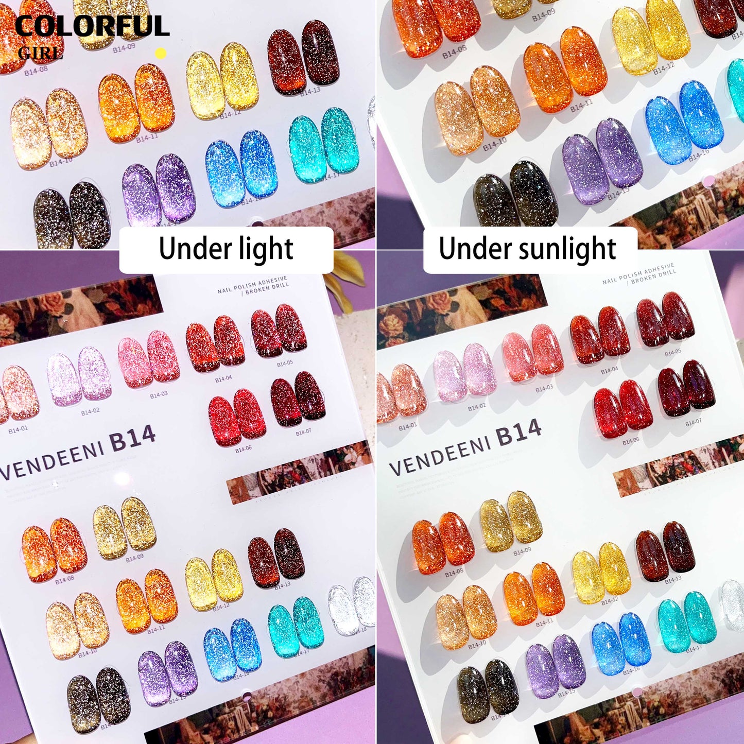 【พร้อมส่ง】สีเจลแฟลช สีทาเล็บเจล VENDEENI 18สี( VENDEENI) สีเจล 18สี สีเจลแฟลช แถม ชาร์ทสี