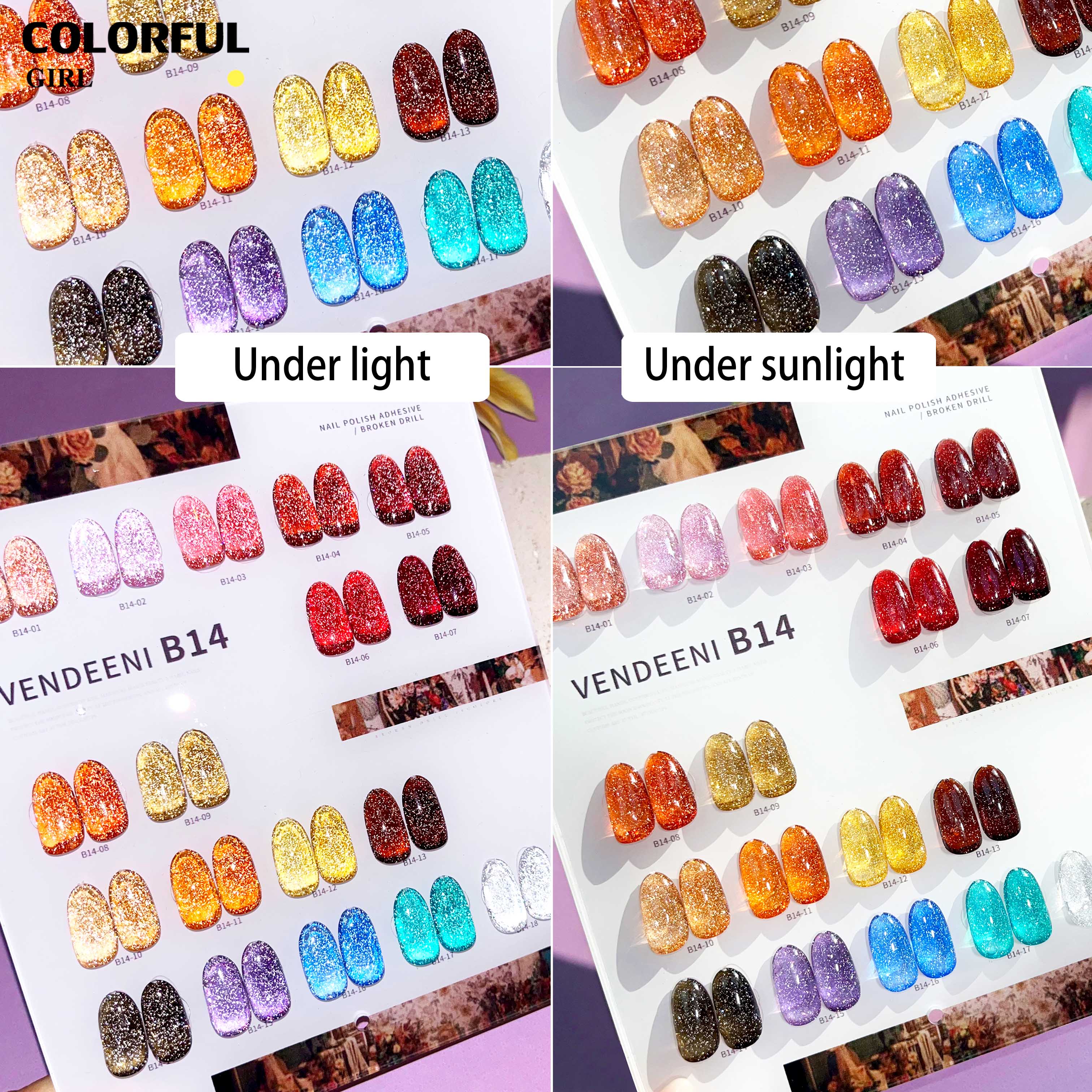 VENDEENI 18สี สีเจลแฟลช แถมฟรีชาร์จสี