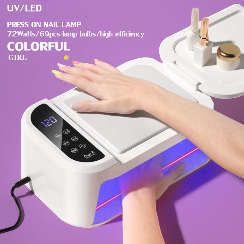 ✨พร้อมส่ง✨CTAR 8 180W เครื่องอบเล็บเจล Led ของแท้ SUNUV เครื่องอบเล็บ+แขนรองรับ 2-in-1 อุปกรณ์ทำเล็บ