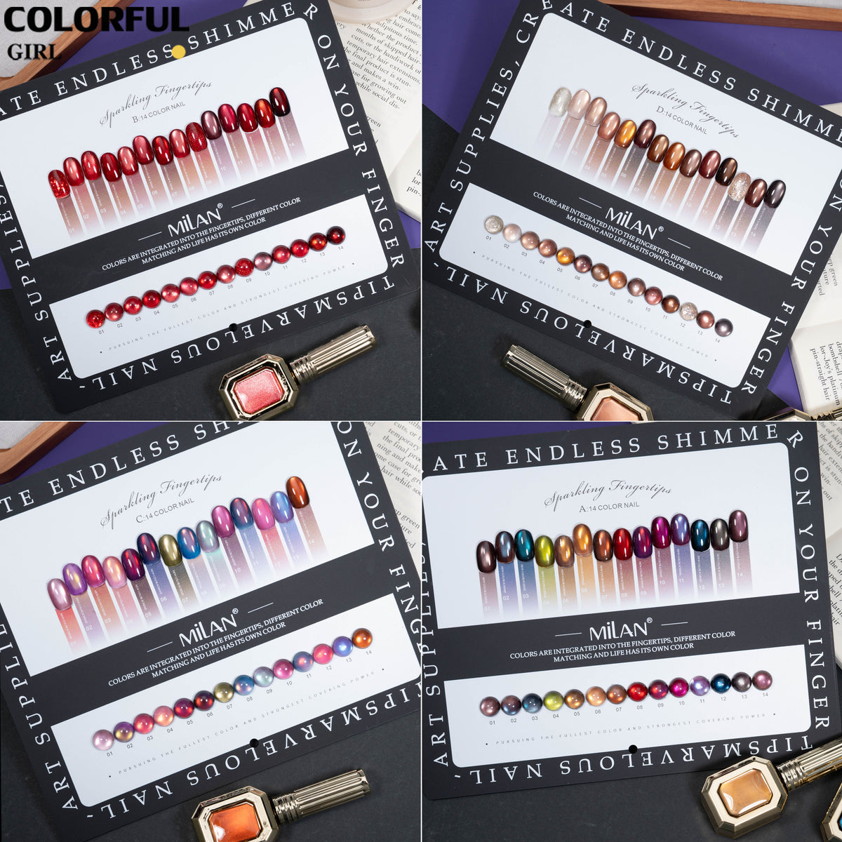 【พร้อมส่ง】milan สีเจลแคทอาย 14 สี ✨|เซ็ตใหม่ โทนสีสวยละมุน|เอฟเฟกต์ประกายแสงเล่นมิติ|แสงวิบวับดุจประกายดาว|แถมชาร์ทสีพร้อมโชว์สีสวย ๆ|ทามาให้แล้ว พร้อมใช้งาน 💅