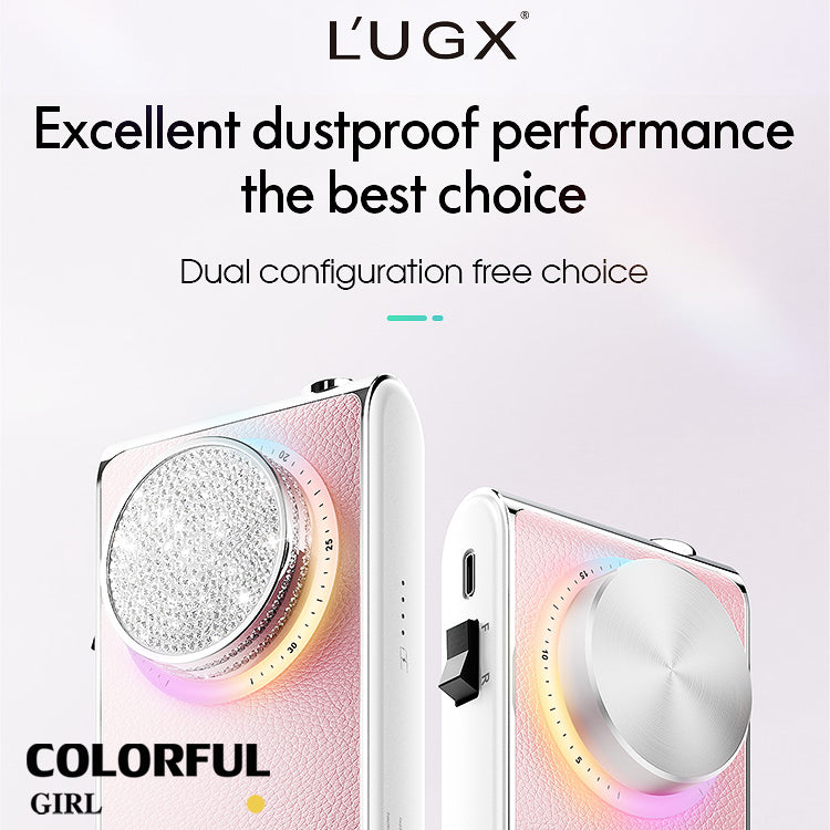 LUGX เครื่องเจียรเล็บ LG-902S มอเตอร์ไร้แปรง ดีไซน์หนัง ประดับเพชร มี 4 สีให้เลือก 30,000 รอบ/นาที 24W แบบพกพา ชาร์จไฟได้