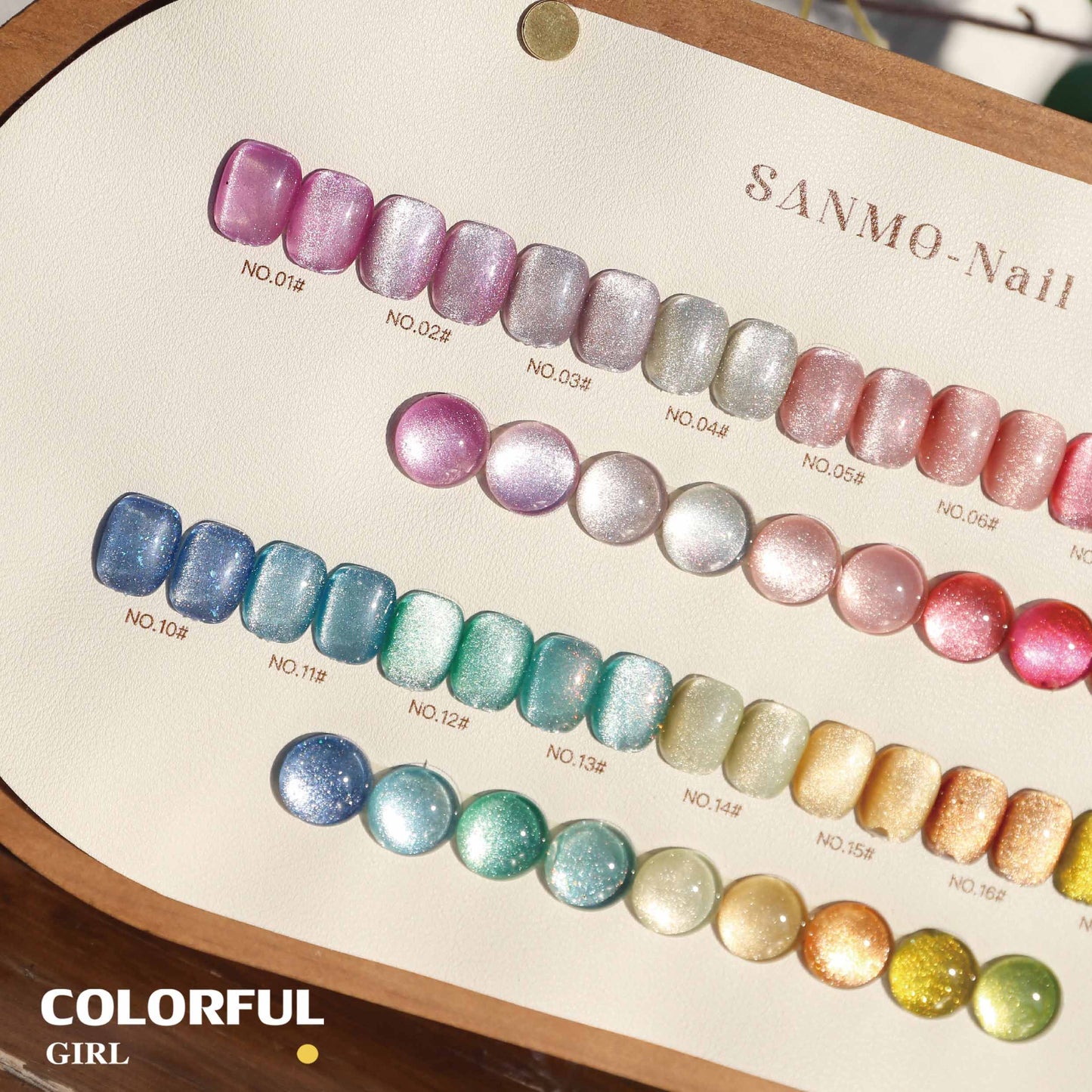 【พร้อมส่ง】18สี สีสันเงางามมากค่ะ สีเจลแคทอาย SANMO สี ( SANMO) สีเจล18สี แถม ชาร์ทสี