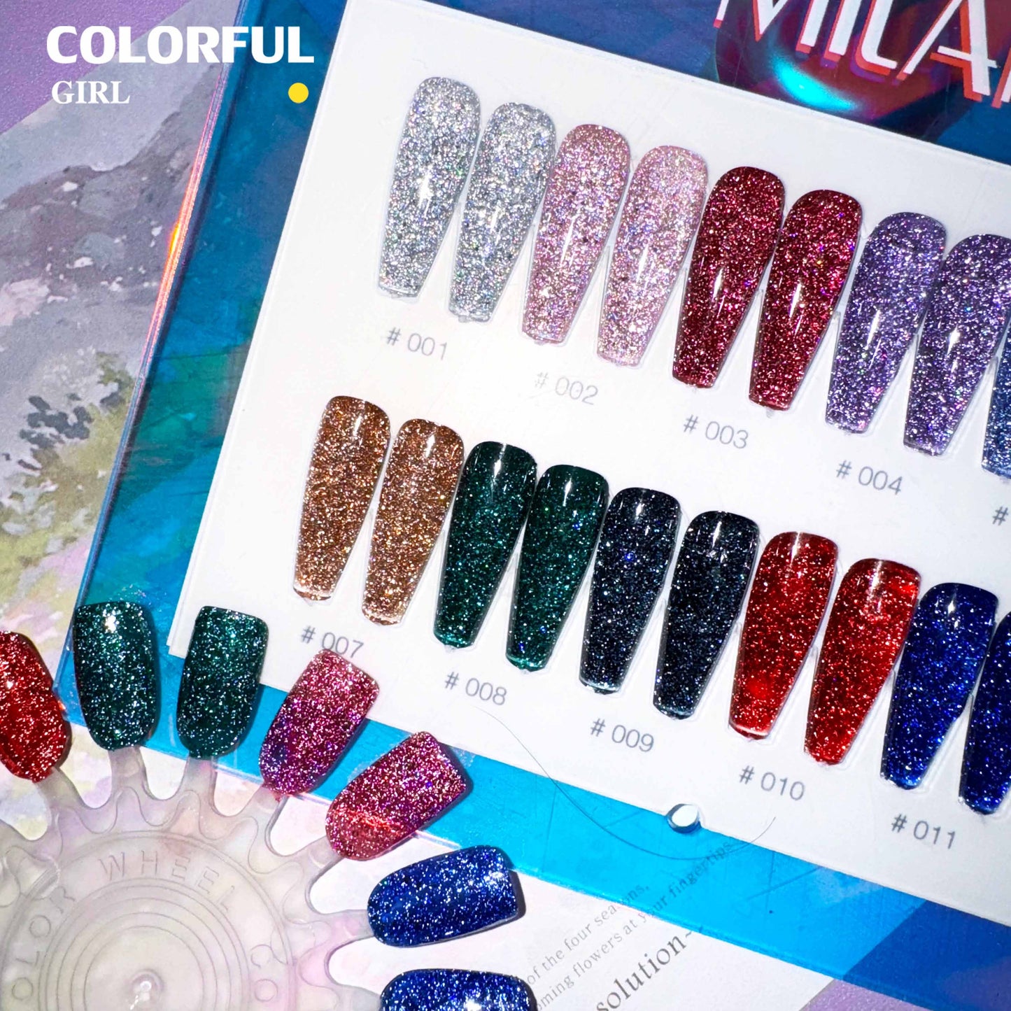 【พร้อมส่ง】milan สีเจลแฟลช 12 สี (milan )สีเจลทาเล็บ สี แถม ชาร์ทสี ยาทาเล็บเจล 15 มล.