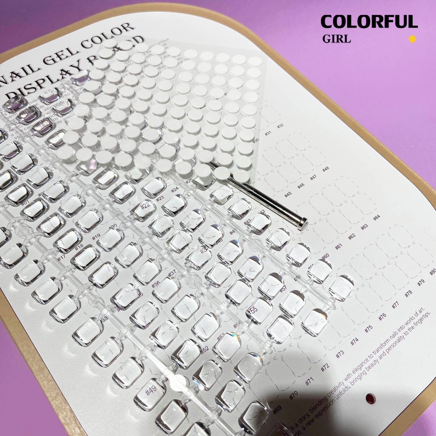 【พร้อมส่ง】Colorful Girl ชาร์จโชว์สีเจล ชาร์จอะคริลิคโชว์สีเจล ชาร์จสี80 สี พร้อมเล็บ+กาวติด มีแท่งเหล็กสำหรับตั้งโชว์มาด้วย