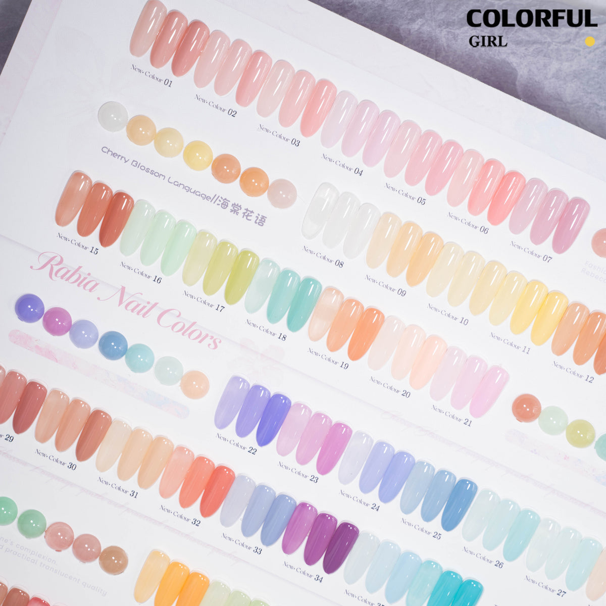พร้อมส่ง มาใหม่ สีเจลไซรัป Rabia 50 สี เนื้อเจลใสฉ่ำ สีสวยโปร่งแสง ทาได้เพ้นท์ได้ เม็ดสีสม่ำเสมอ เหมาะสำหรับเปิดร้าน ชุดสีเจลไซรัป สินค้าขายดี พร้อมชาร์ตสีสำเร็จรูป