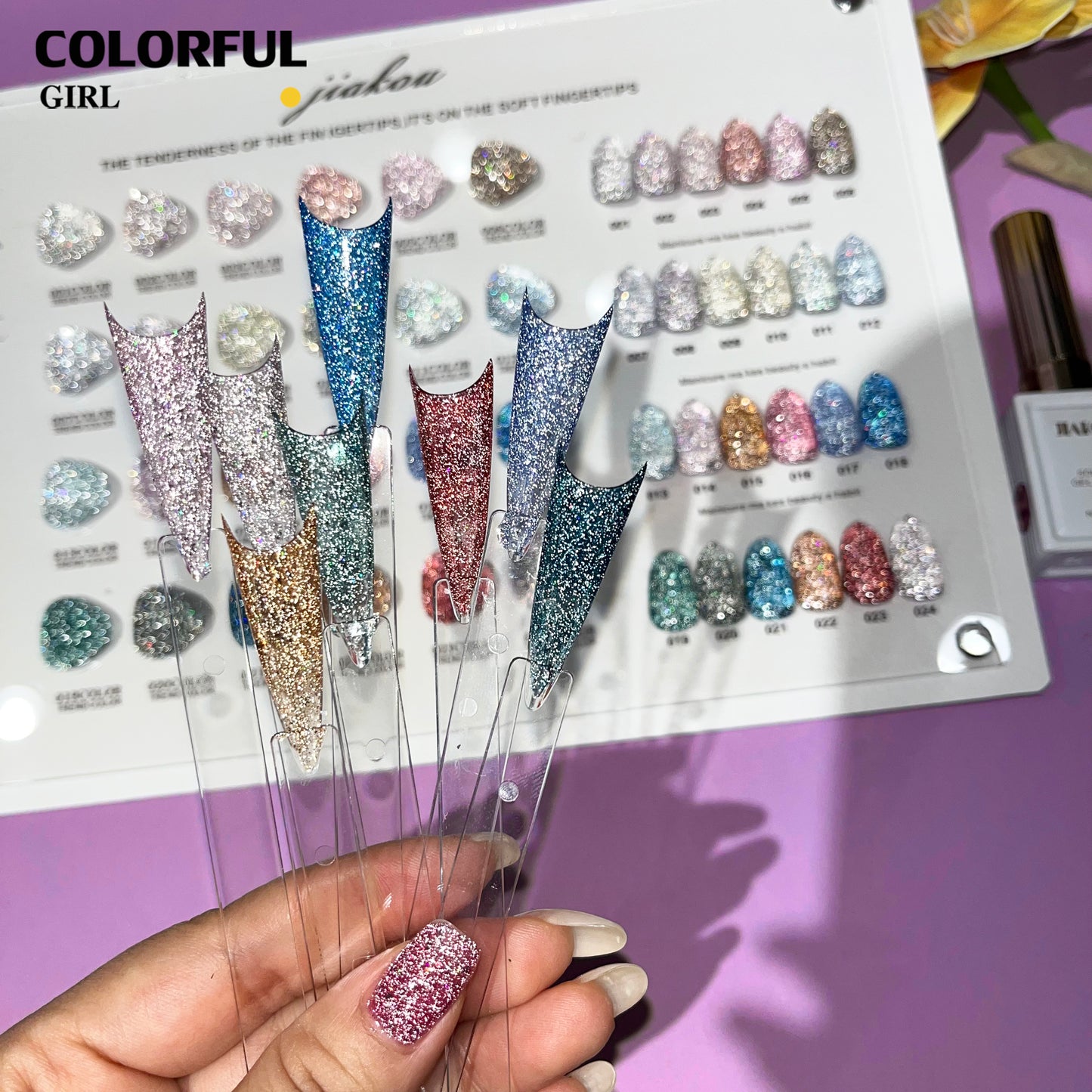 【พร้อมส่ง】JIAKOUสีเจลแฟลช สีทาเล็บเจล 24สี(JIAKOU) สีเจล25สี สีเจลแฟลช แถม ชาร์ทสี (แถม ชาร์ทสี ทามาให้แล้ว)