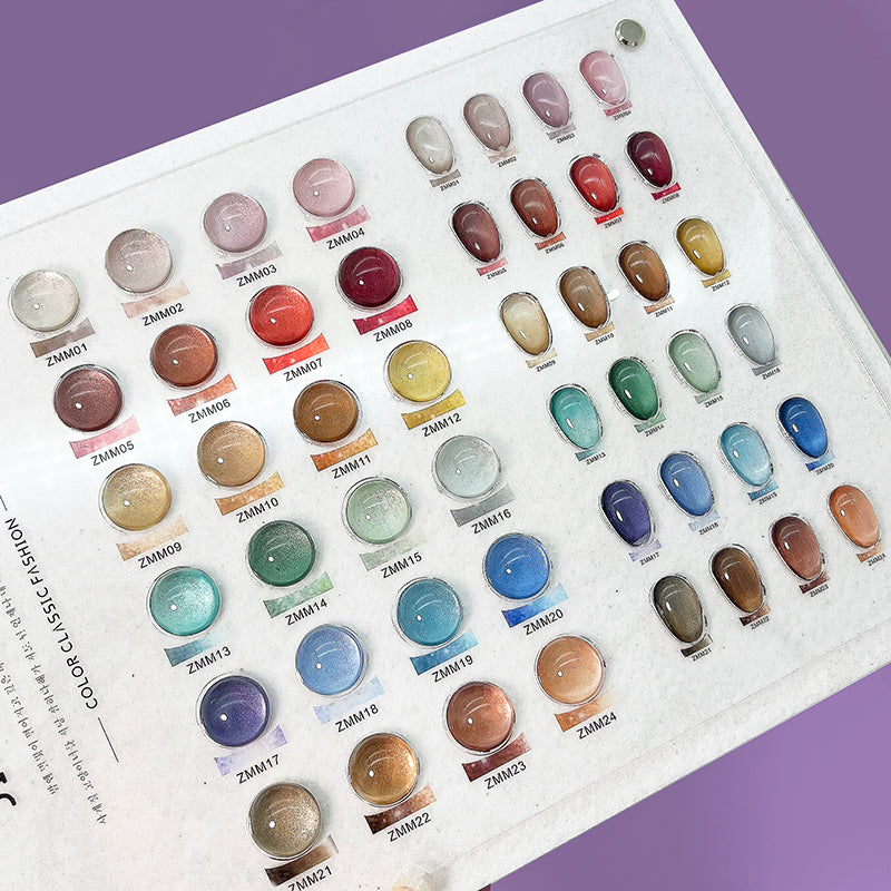 【พร้อมส่ง】 JYS 24สี (JIAO YAN SHE) สีเจลแคทอาย/ สีลูกแก้ว แถมชาร์ทอะคริลิคสำเร็จรูป แม่เหล็ก
