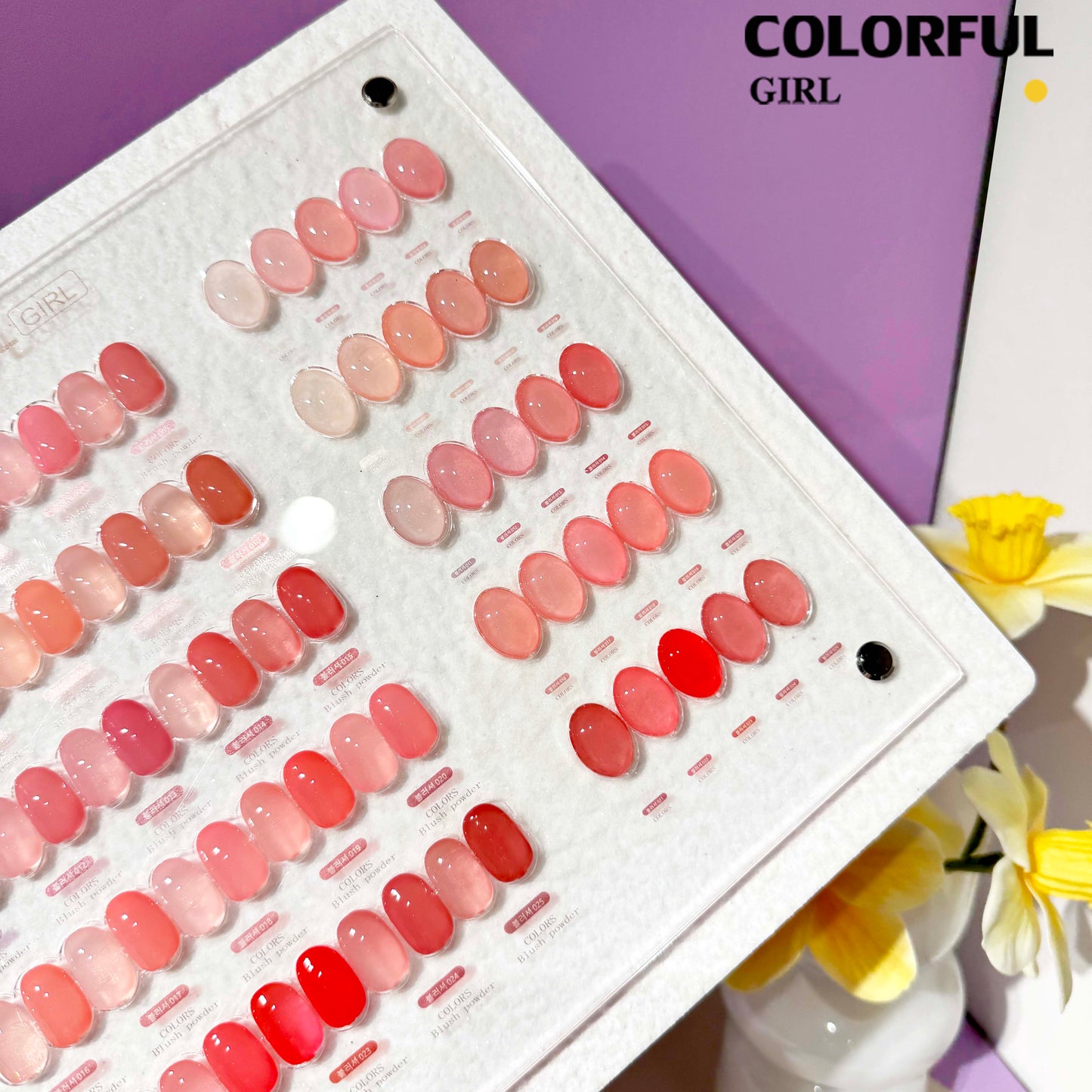 【พร้อมส่ง】COLORFUL GIRL เจลไซรัปรุ่นใหม่ 25 สี ฟรีชุดชาร์จ โทนชมพู Ice Peach สีสวยทาง่าย ไม่บาง แถมชาร์ทสีธรรมชาติคล้ายสีผิว