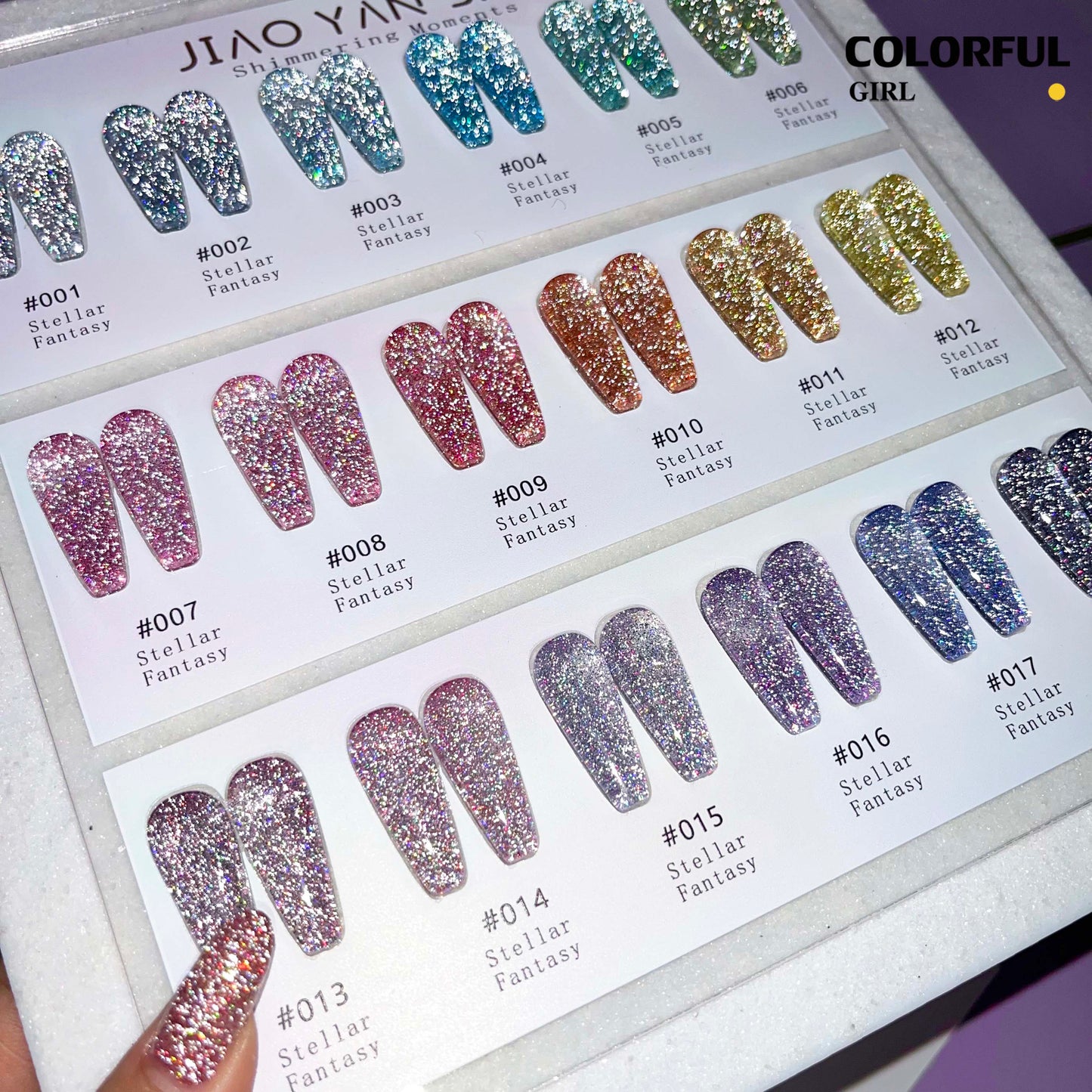 【พร้อมส่ง】JIAOYANSHE สีเจลแฟลช 18สี สีทาเล็บเจล 18สี สีเจลกลิซเตอร์ 18สี(JIAOYANSHE) สีเจล18สี สีเจลแฟลช แถม ชาร์ทสี (แถม ชาร์ทสี ทามาให้แล้ว)