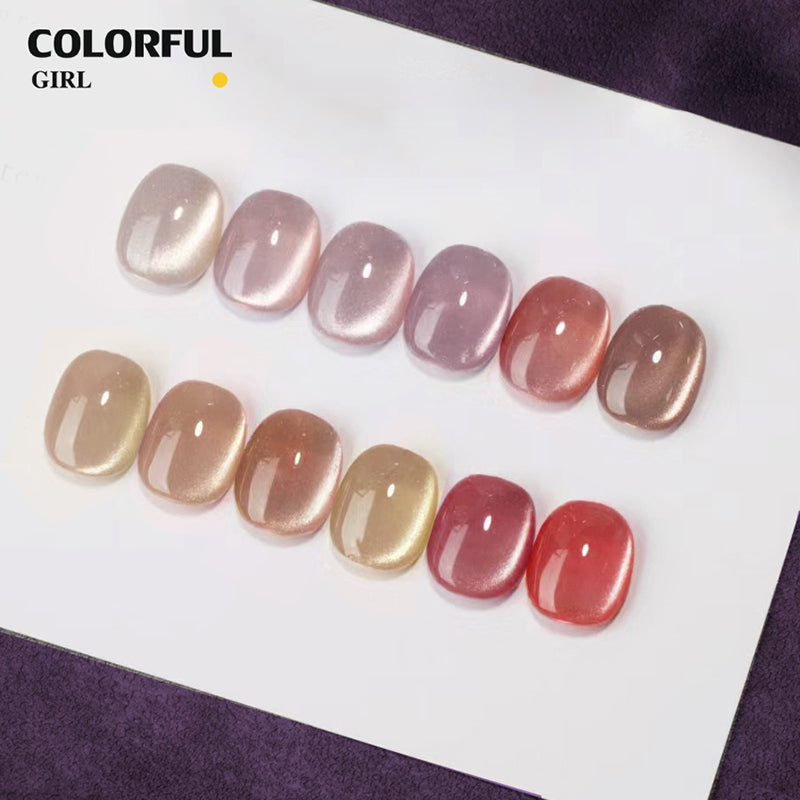 【พร้อมส่ง】 JYS 24สี (JIAO YAN SHE) สีเจลแคทอาย/ สีลูกแก้ว แถมชาร์ทอะคริลิคสำเร็จรูป แม่เหล็ก