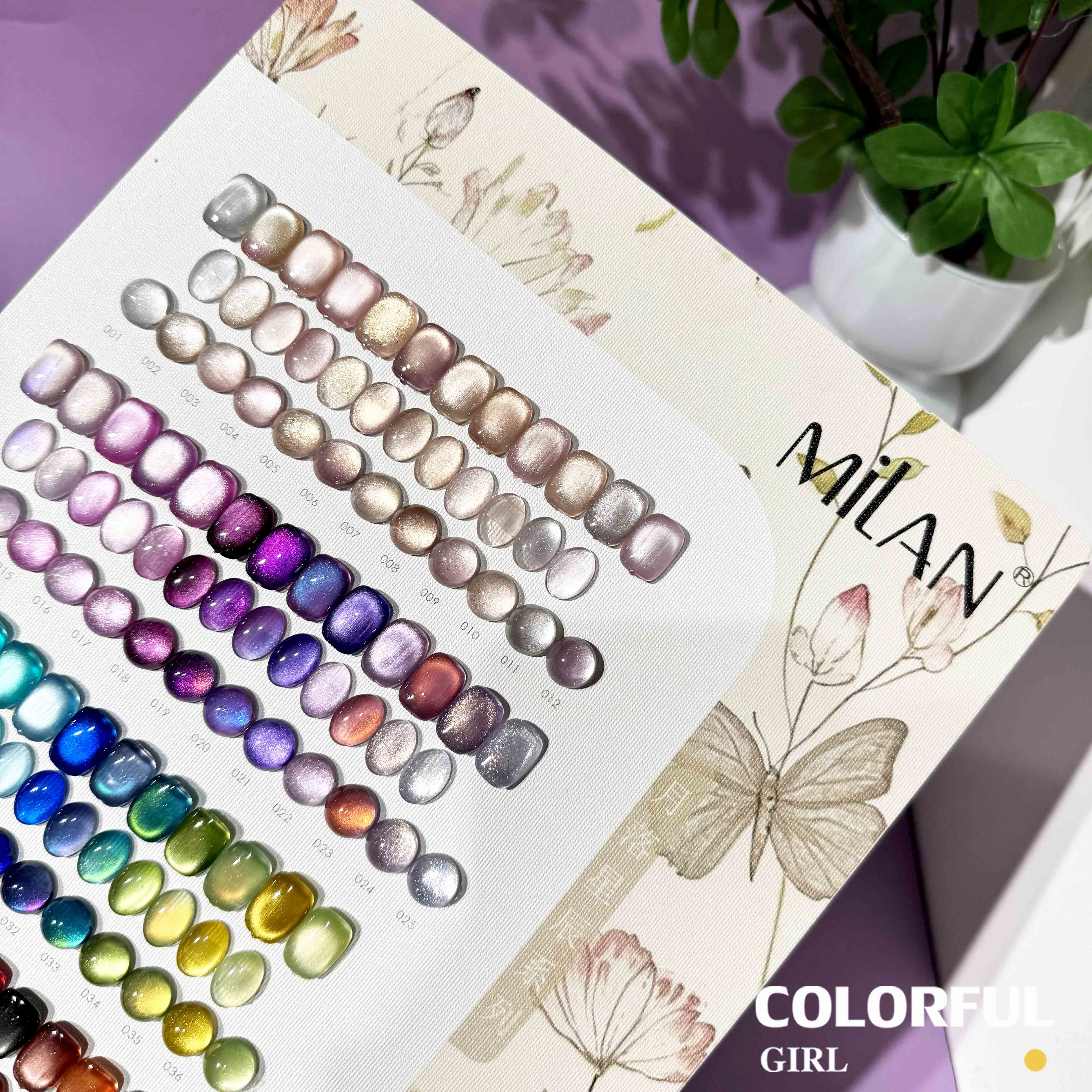 สีเจลแคทอายเนื้อซาติน + สีเจลแคทอายลูกแก้ว เซ็ต 50 สี แถมฟรีชาร์ทสี
