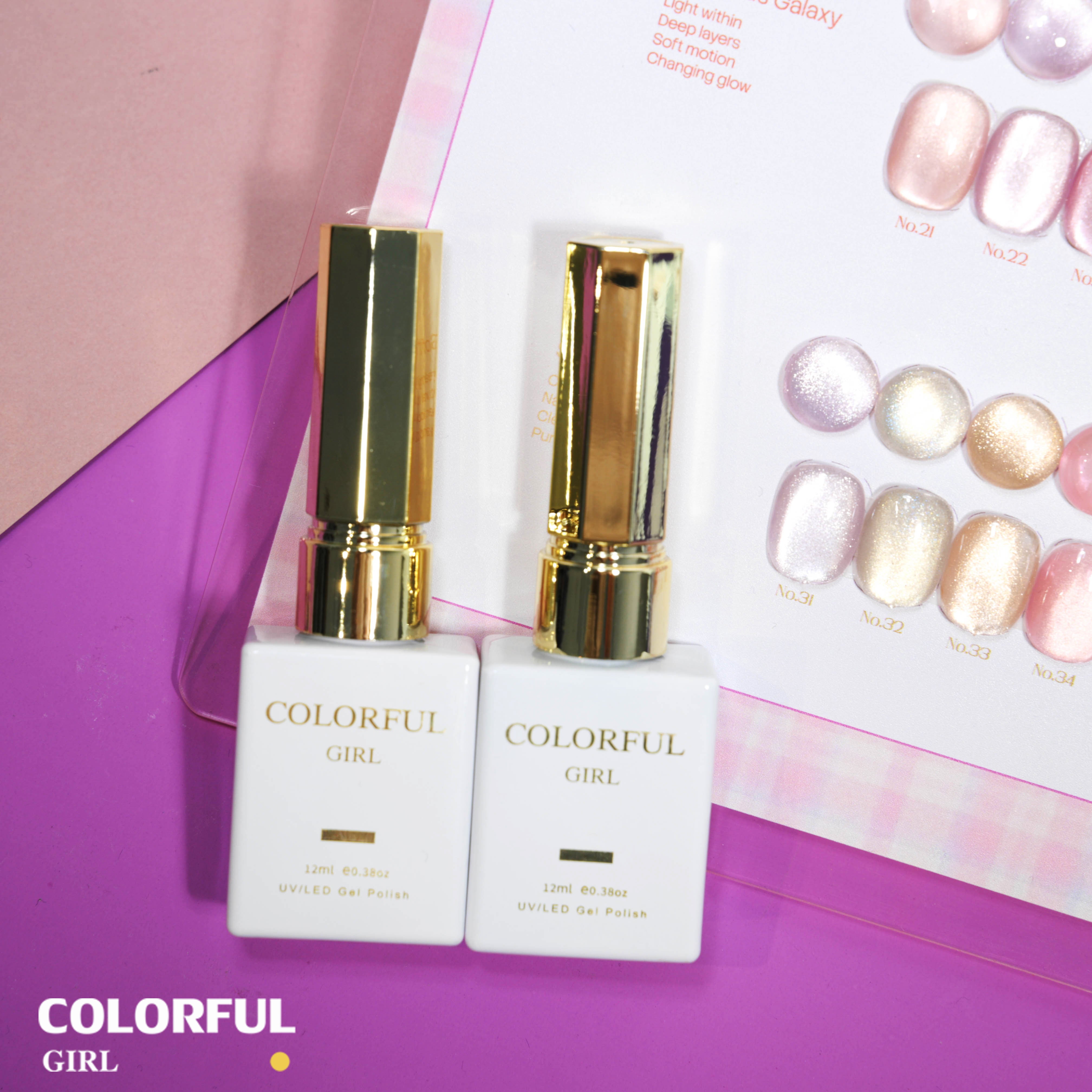 COLORFUL GIRL Cupid Cat Eye 40 สี ✨ รวมสีเจลแคทอายเนื้อซาติน + สีเจลแคทอายลูกแก้ว ฟีลคิวปิดชวนใจละลาย|แคทอายโทนลูกกวาดสีรุ้ง|หวานวิ้งละมุนสุด ๆ สไตล์สาวเกาหลี 💖 (ทามาให้แล้ว พร้อมใช้งาน)