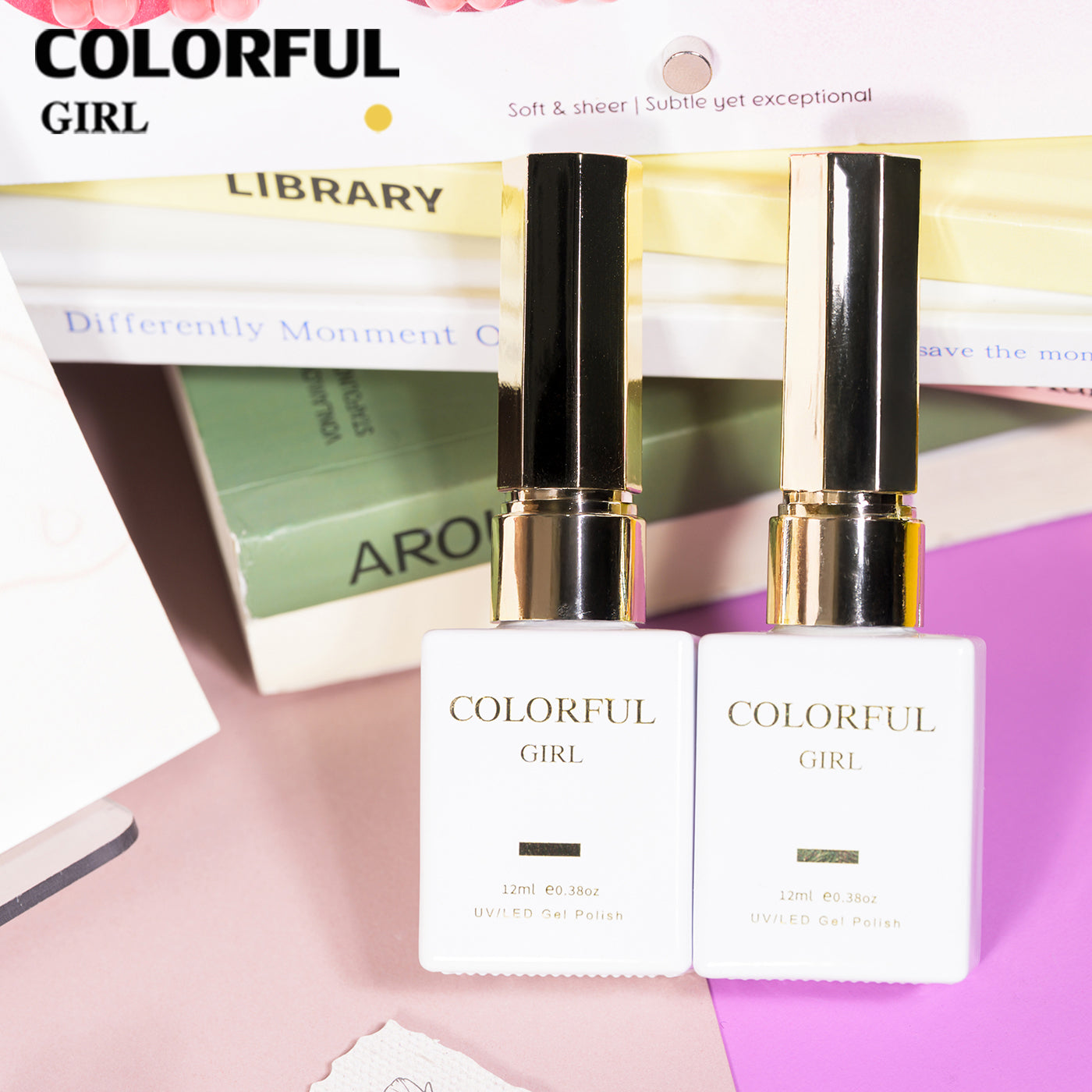 【พร้อมส่ง】💅 สีทาเล็บเจล Colorful Girl ✦ เซต 12 สี ✦ โทนชมพู Ice Peach หวานละมุน ✦ แถมฟรีชาร์ตสี 💖ซีรีส์ Sweet Nude Pink