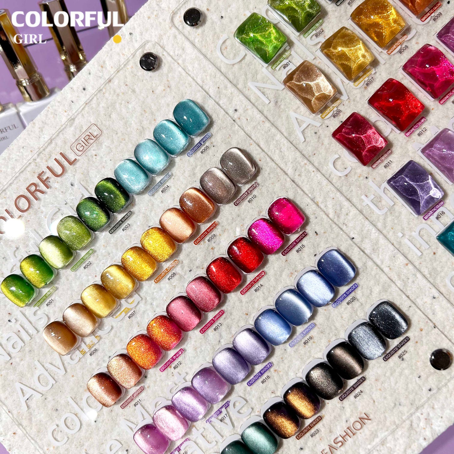 【พร้อมส่ง】🔥 เซตสุดคุ้ม COLORFUL GIRL 25สี    สีเจลแคทอายเนื้อซาติน+สีเจลแคทอาย  25สี    สีลูกแก้ว ฟรีชาร์ทสี Cat eye  25สี พร้อมส่ง พร้อมชาร์ตสีสุดพรีเมียม!