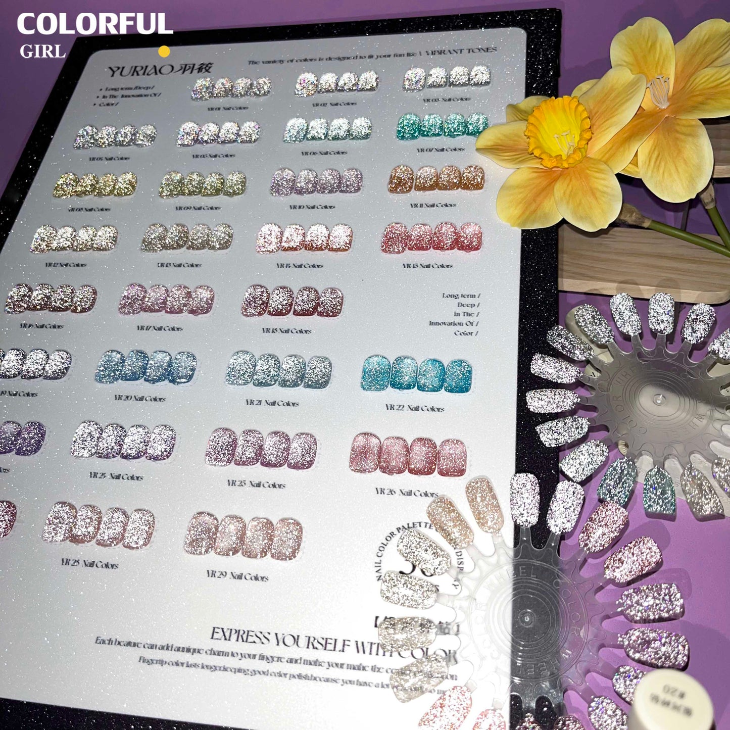 【พร้อมส่ง】YURIAO30สี สีเจลแฟลช สีทาเล็บเจล 20สี(YURIAO30) สีเจล30สี สีเจลแฟลช แถม ชาร์ทสี