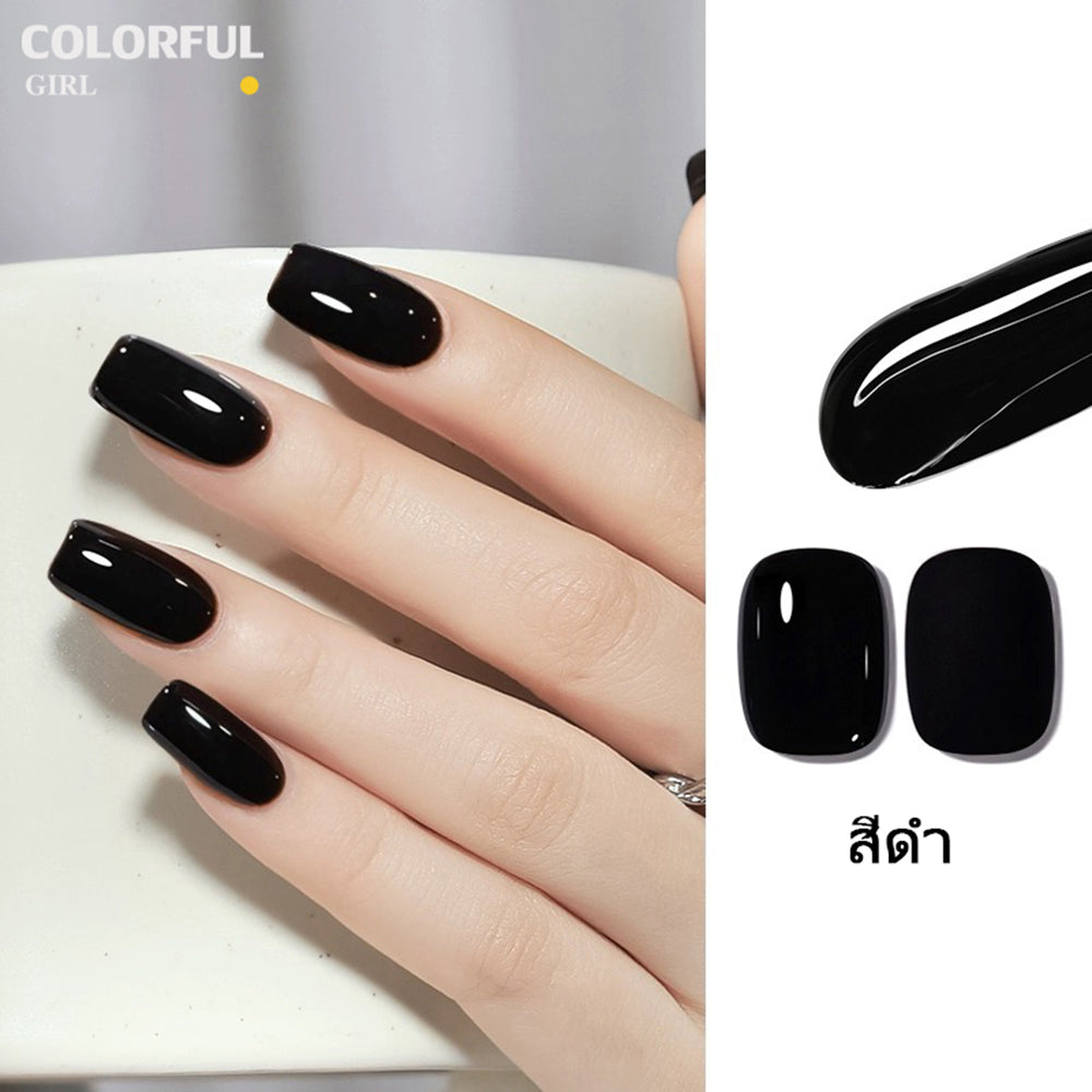《สินค้าพร้อมส่งในไทย》สีเจล ขาวดำงาช้าง สีเจลดำ สีเจลขาว สีแน่น เกรดพรีเมี่ยม ขวดสวยคุณภาพดีมาก สีแน่นมาก จากตระกูล R