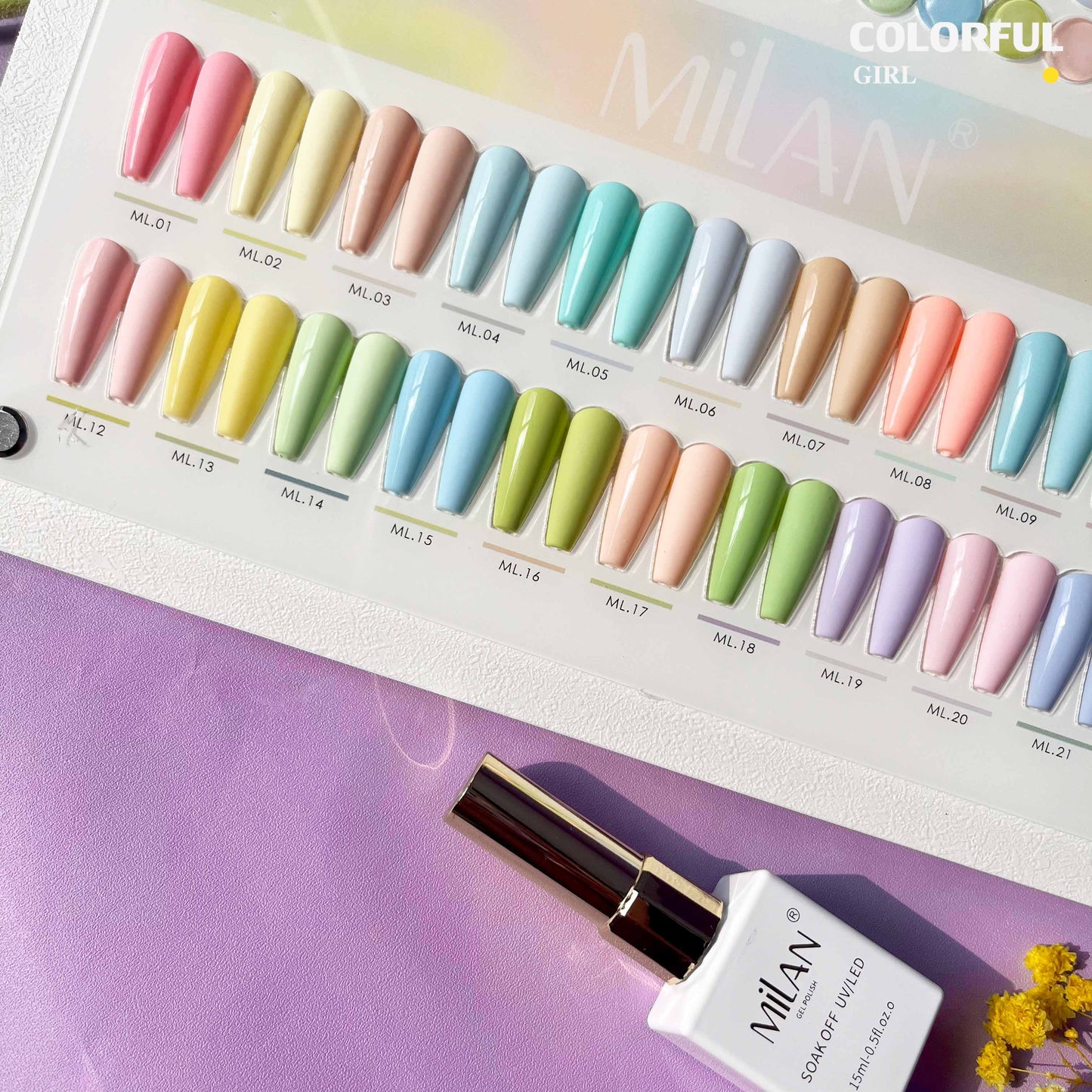 【พร้อมส่ง】 สีทาเล็บเจล (MILAN 22สี) สีเจล Macaron 22สี Macaron+แถมชาทสีฟร