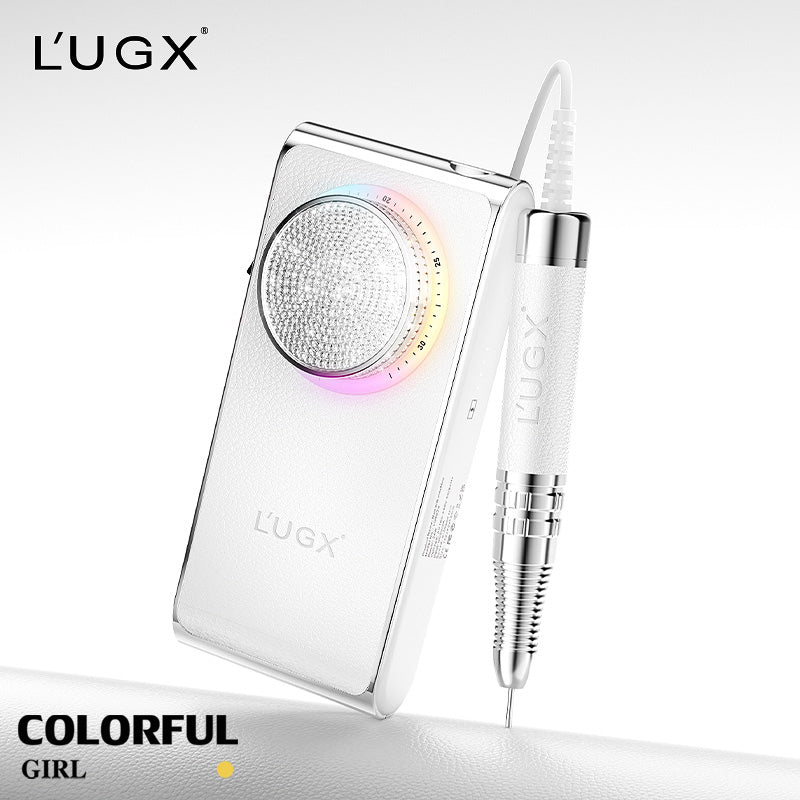 LUGX เครื่องเจียรเล็บ LG-902S มอเตอร์ไร้แปรง ดีไซน์หนัง ประดับเพชร มี 4 สีให้เลือก 30,000 รอบ/นาที 24W แบบพกพา ชาร์จไฟได้