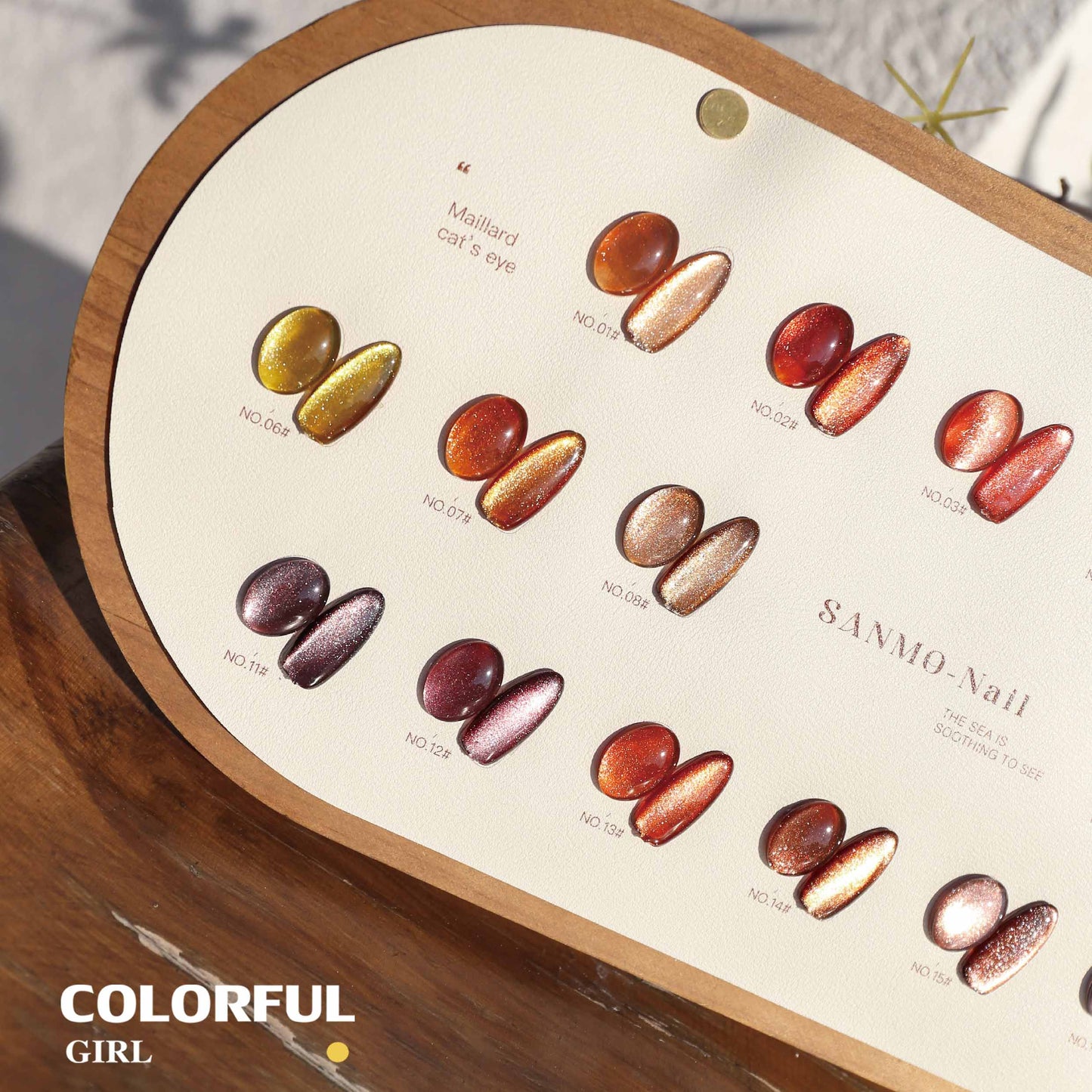 【พร้อมส่ง】16สี สีเมอแลด Maillard color system สีเจลแคทอาย SANMO สี ( SANMO) สีเจล16สี แถม ชาร์ทสี
