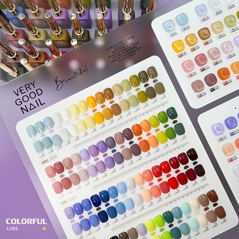 สีพื้น very good 60 สี ฟรีชาร์ท เบส และท๊อป ขนาด 15ml./ขวด