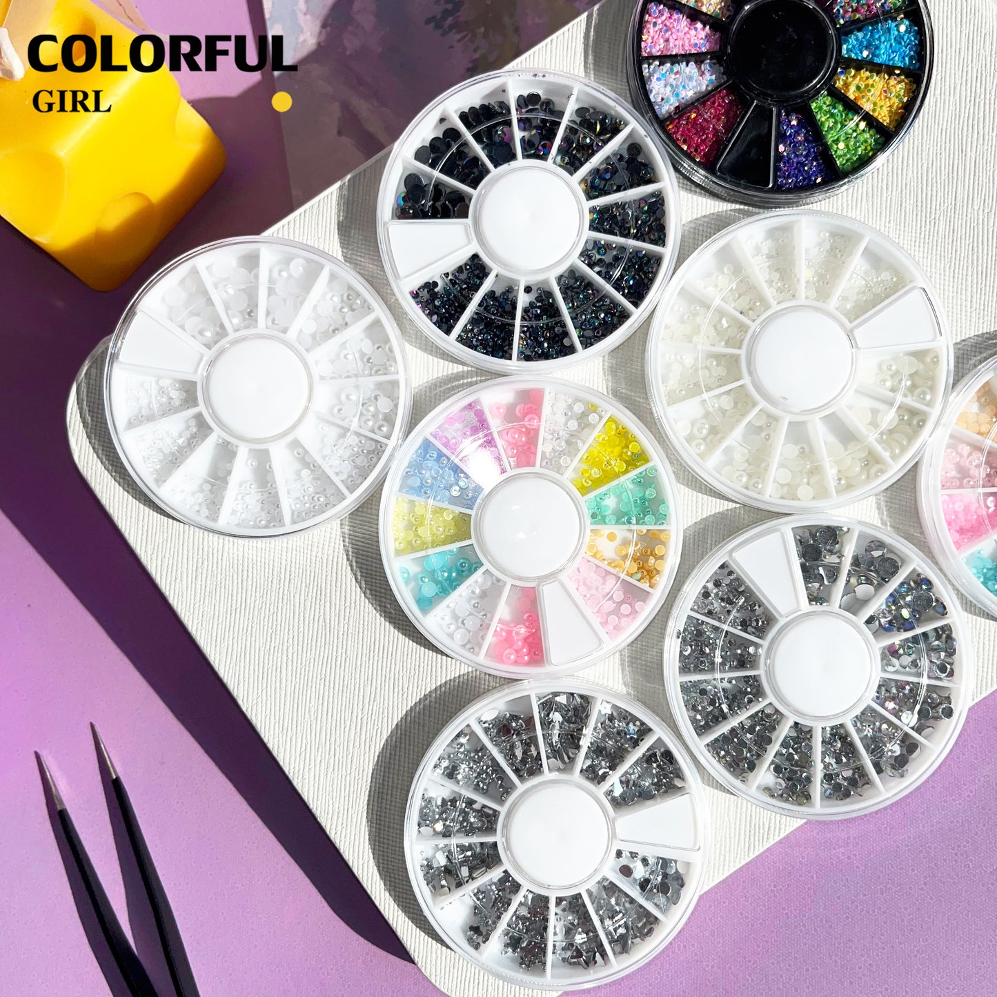 【พร้อมส่ง】3D อะไหล่ตกแต่งเล็บ   ของแต่งเล็บ เพชรแต่งเล็บคริสตัลแบบรวม