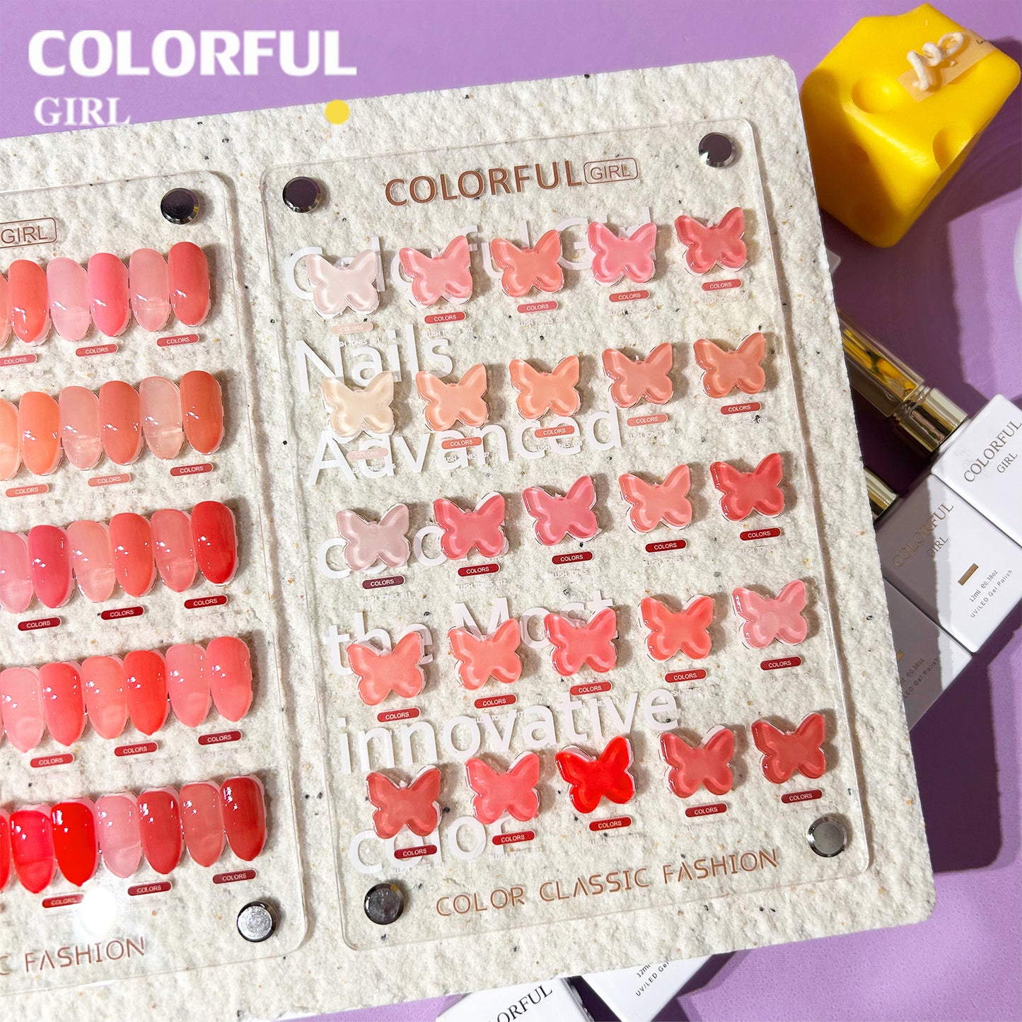 【พร้อมส่ง】COLORFUL GIRL เจลไซรัปรุ่นใหม่ 25 สี ฟรีชุดชาร์จ โทนชมพู Ice Peach สีสวยทาง่าย ไม่บาง แถมชาร์ทสีธรรมชาติคล้ายสีผิว พร้อมแถมชาร์ทสี สีธรรมชาติคล้ายสีผิว