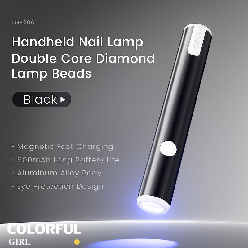 L’UGX LG-206 ไฟฉายอบเล็บ น้ำหนักเบา จับถนัดมือ ชาร์จแบบแม่เหล็ก มี 6 สี