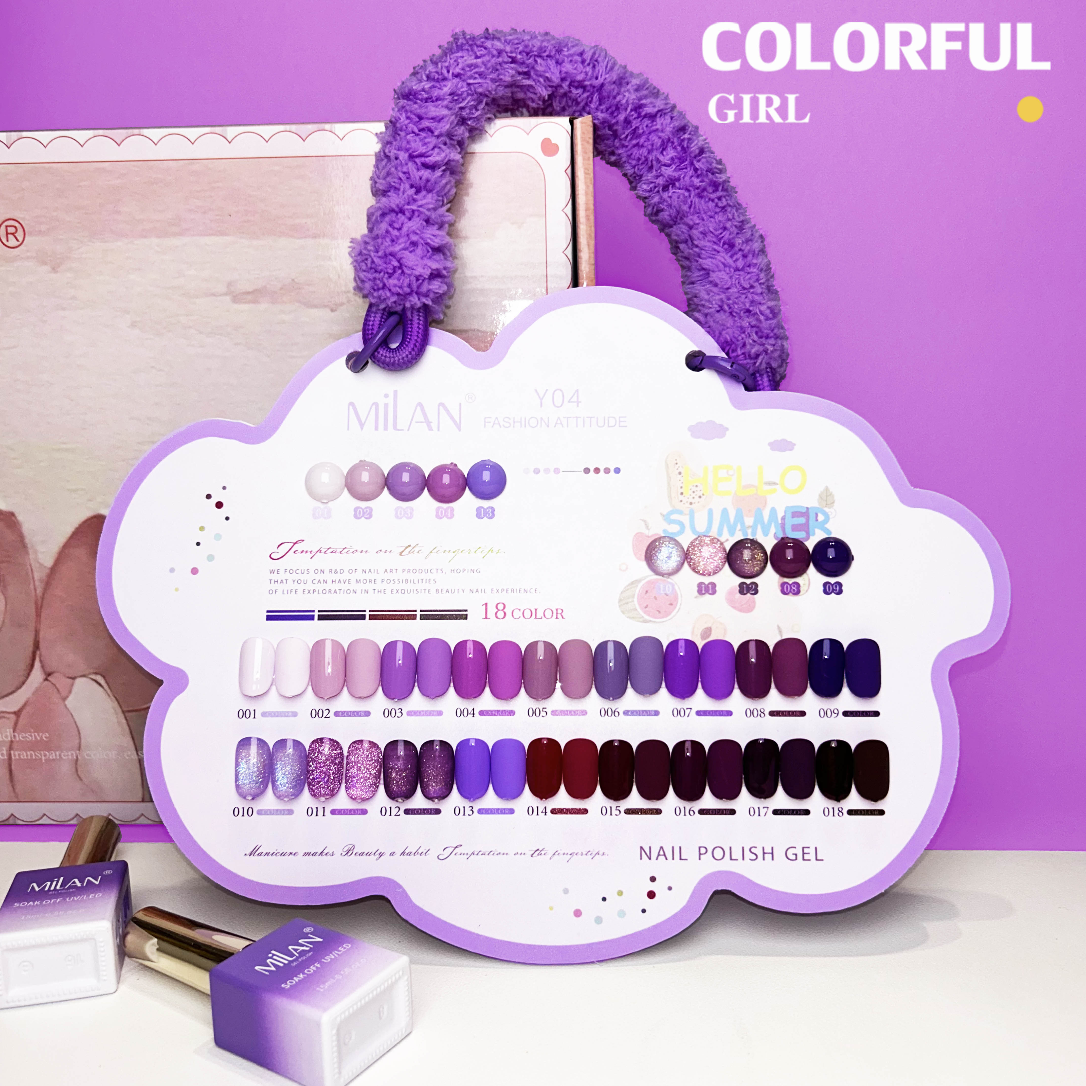 สีเจล Milan New🎉 มาใหม่ 18สี แถมฟรีชาร์ทสี