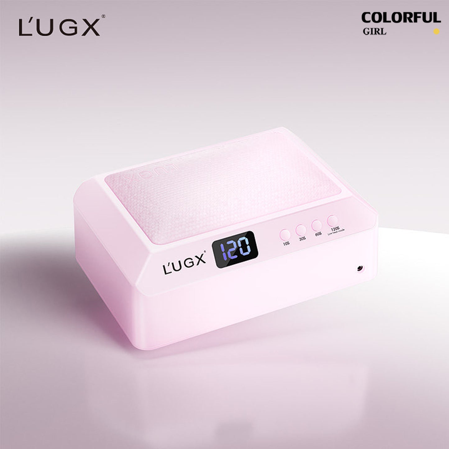 L’UGX รุ่นLG-205 72 วัตต์ เครื่องอบเล็บเจล (ถอดถาดได้) ใหม่ล่าสุด สีดำ / สีขาว /สีชมพู มีเบาะรองมือในตัว