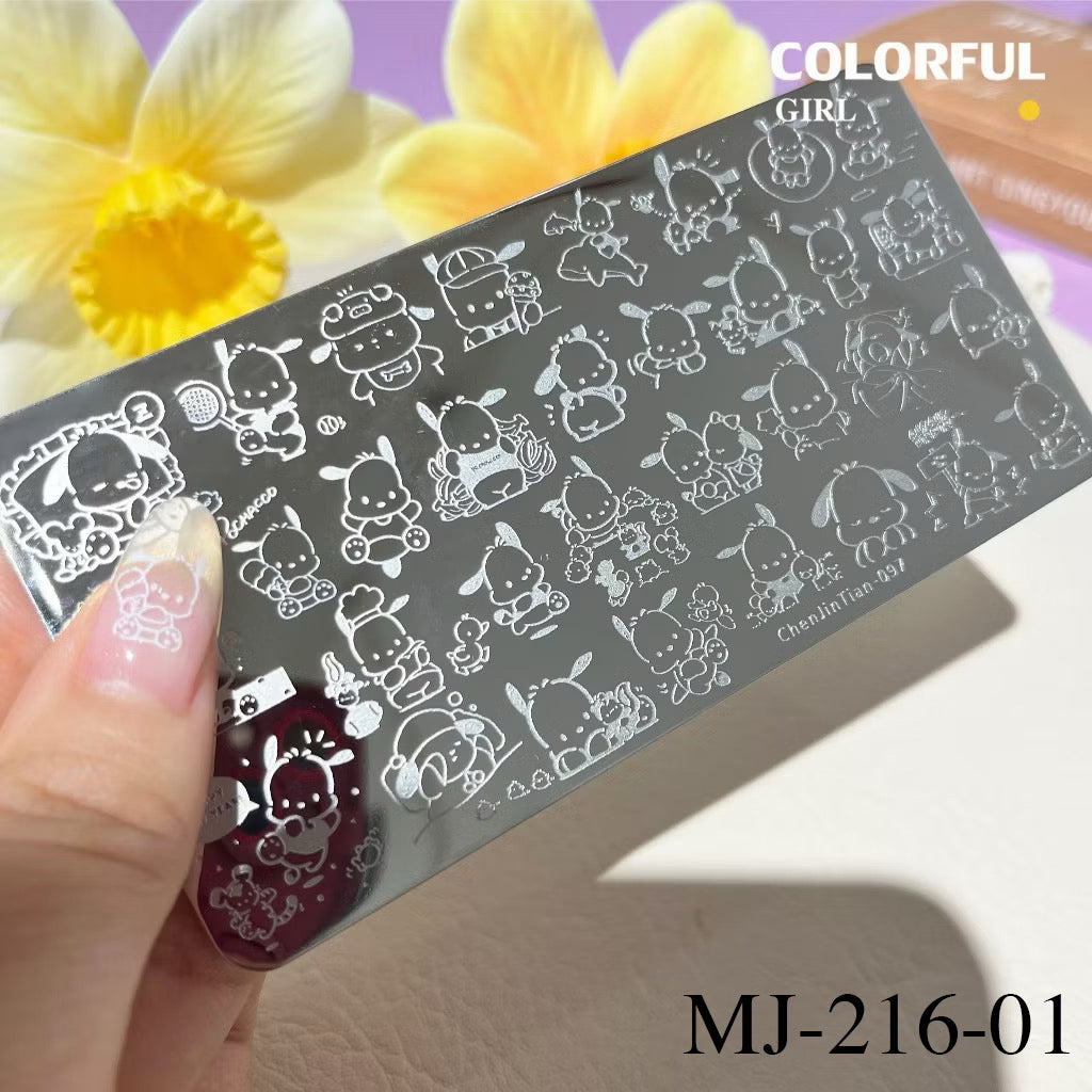 Stamping plate แผ่นปั้มลาย เพ้นท์ลาย ลายฉลุพิมพ์เล็บ ( มีหลายลายให้เลือก )