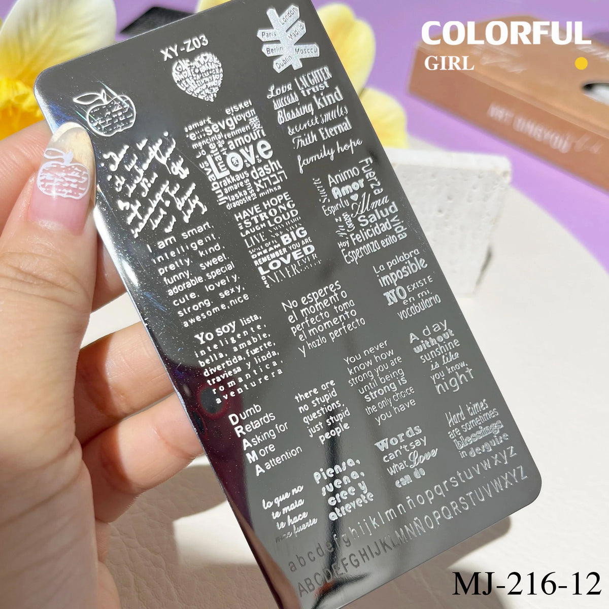 Stamping plate แผ่นปั้มลาย เพ้นท์ลาย ลายฉลุพิมพ์เล็บ ( มีหลายลายให้เลือก )