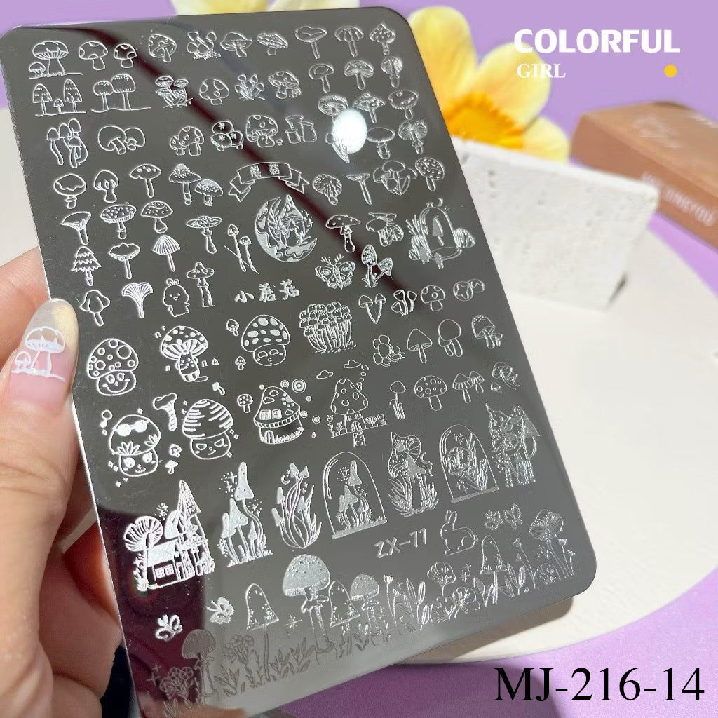 Stamping plate แผ่นปั้มลาย เพ้นท์ลาย ลายฉลุพิมพ์เล็บ ( มีหลายลายให้เลือก )
