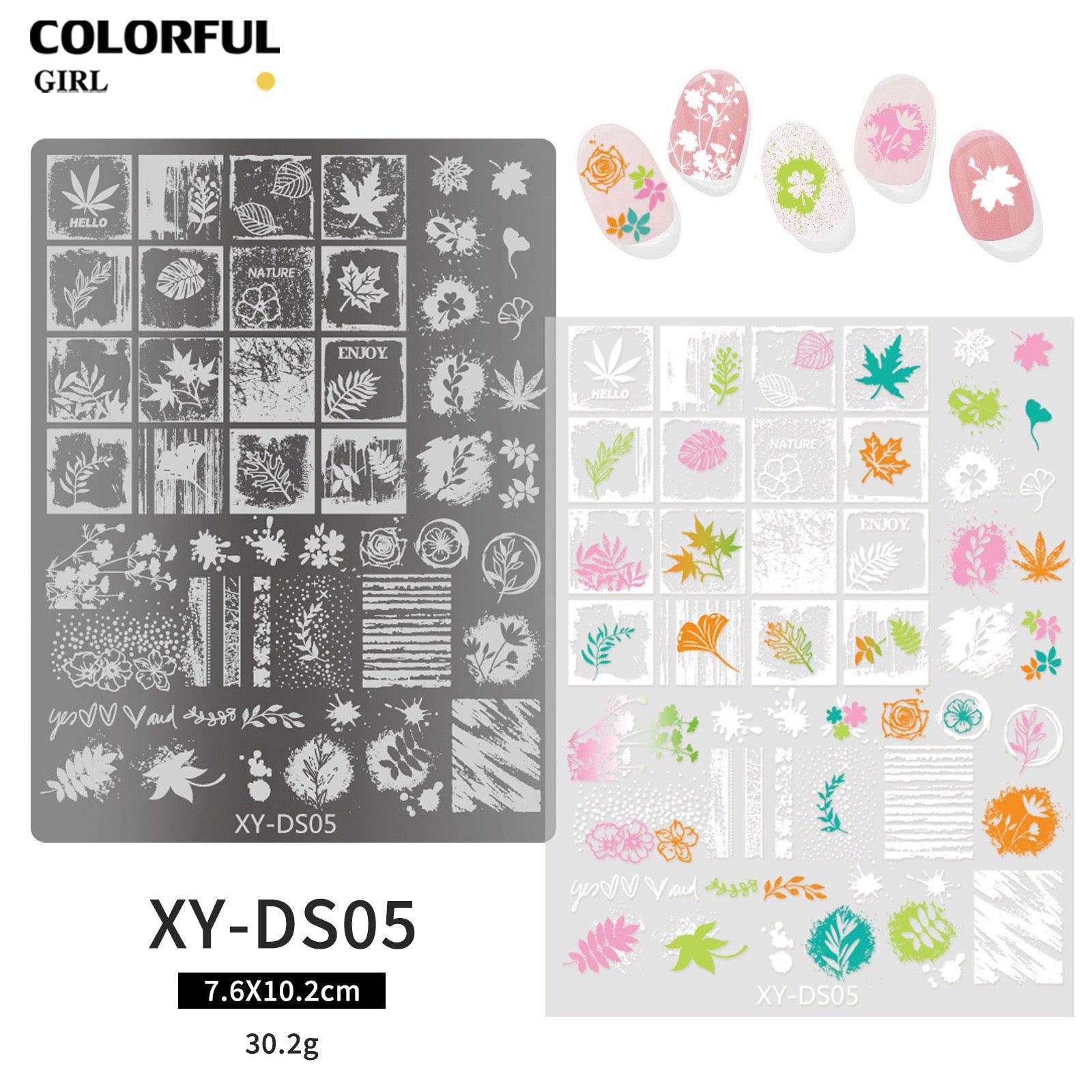 Stamping plate แผ่นปั้มลาย เพ้นท์ลาย ลายฉลุพิมพ์เล็บ ( มีหลายลายให้เลือก )
