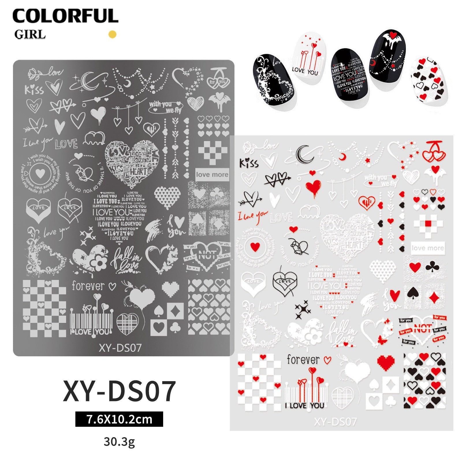 Stamping plate แผ่นปั้มลาย เพ้นท์ลาย ลายฉลุพิมพ์เล็บ ( มีหลายลายให้เลือก )