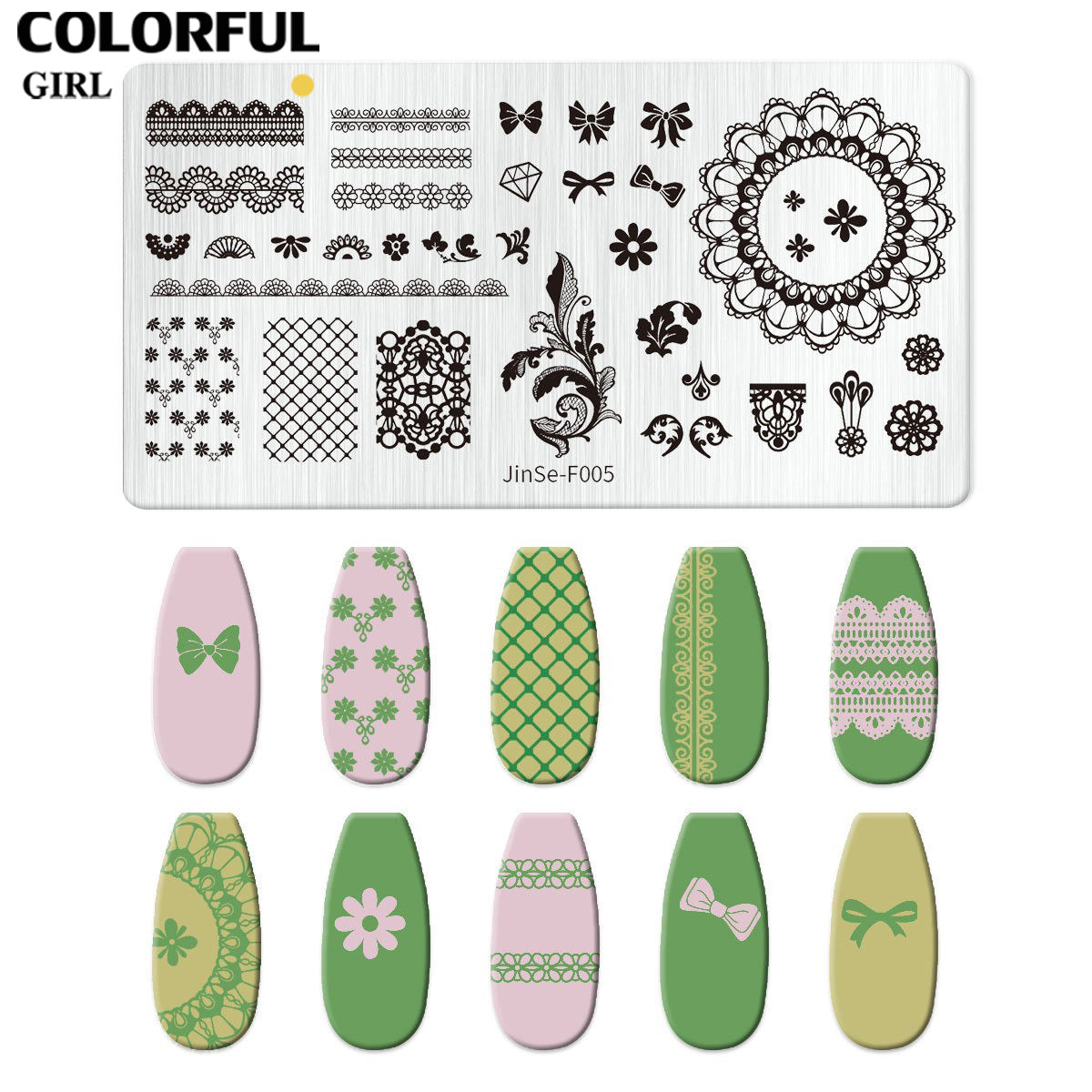 Stamping plate แผ่นปั้มลาย เพ้นท์ลาย ลายฉลุพิมพ์เล็บ ( มีหลายลายให้เลือก )