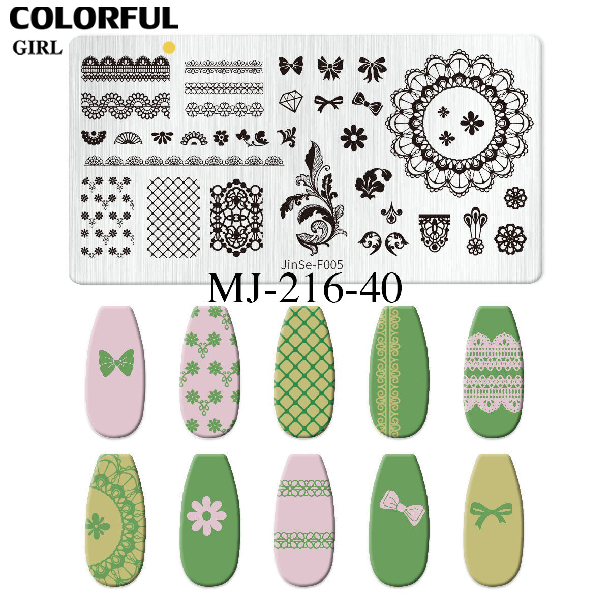 Stamping plate แผ่นปั้มลาย เพ้นท์ลาย ลายฉลุพิมพ์เล็บ ( มีหลายลายให้เลือก )