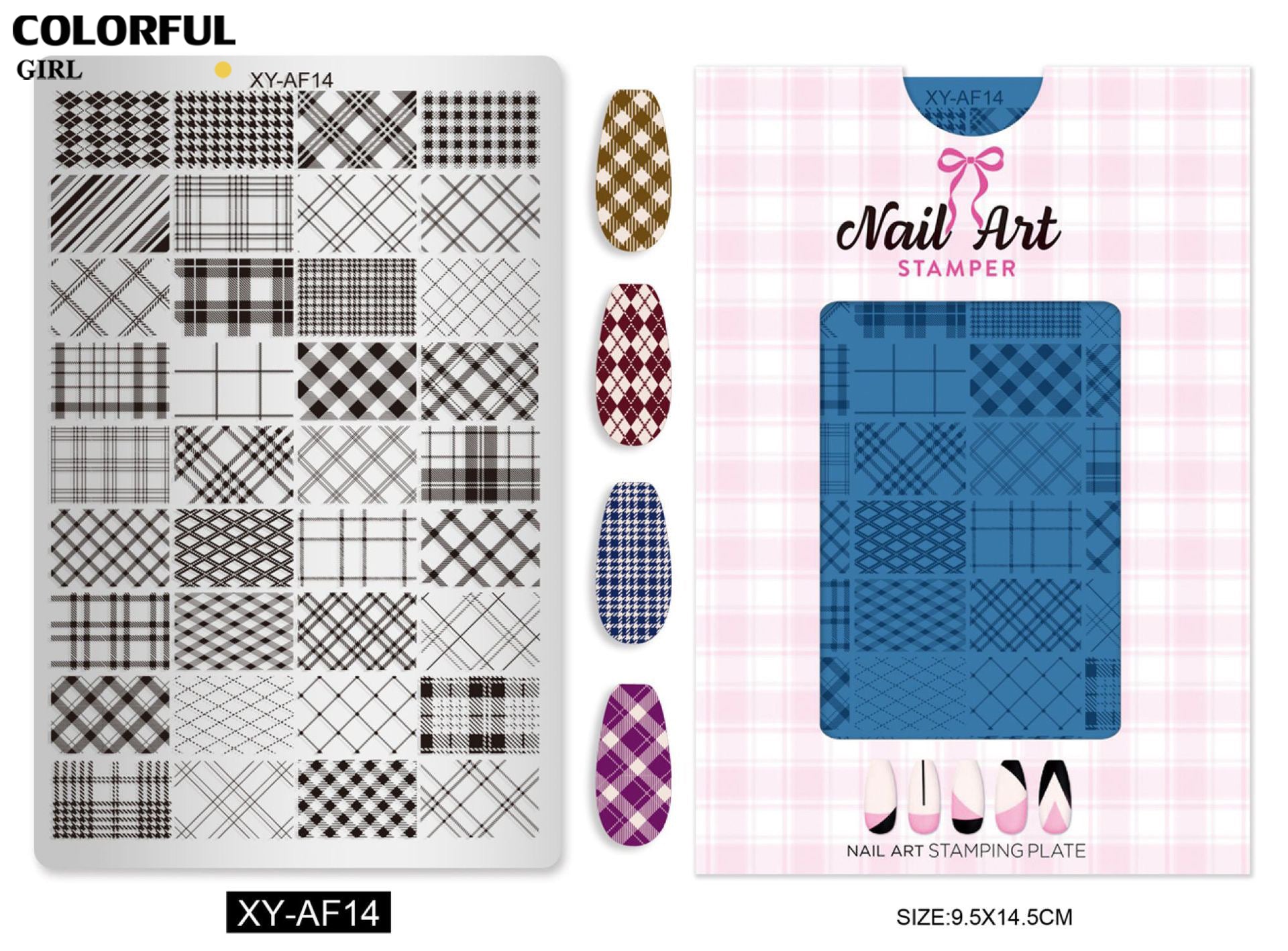 Stamping plate แผ่นปั้มลาย เพ้นท์ลาย ลายฉลุพิมพ์เล็บ ( มีหลายลายให้เลือก )
